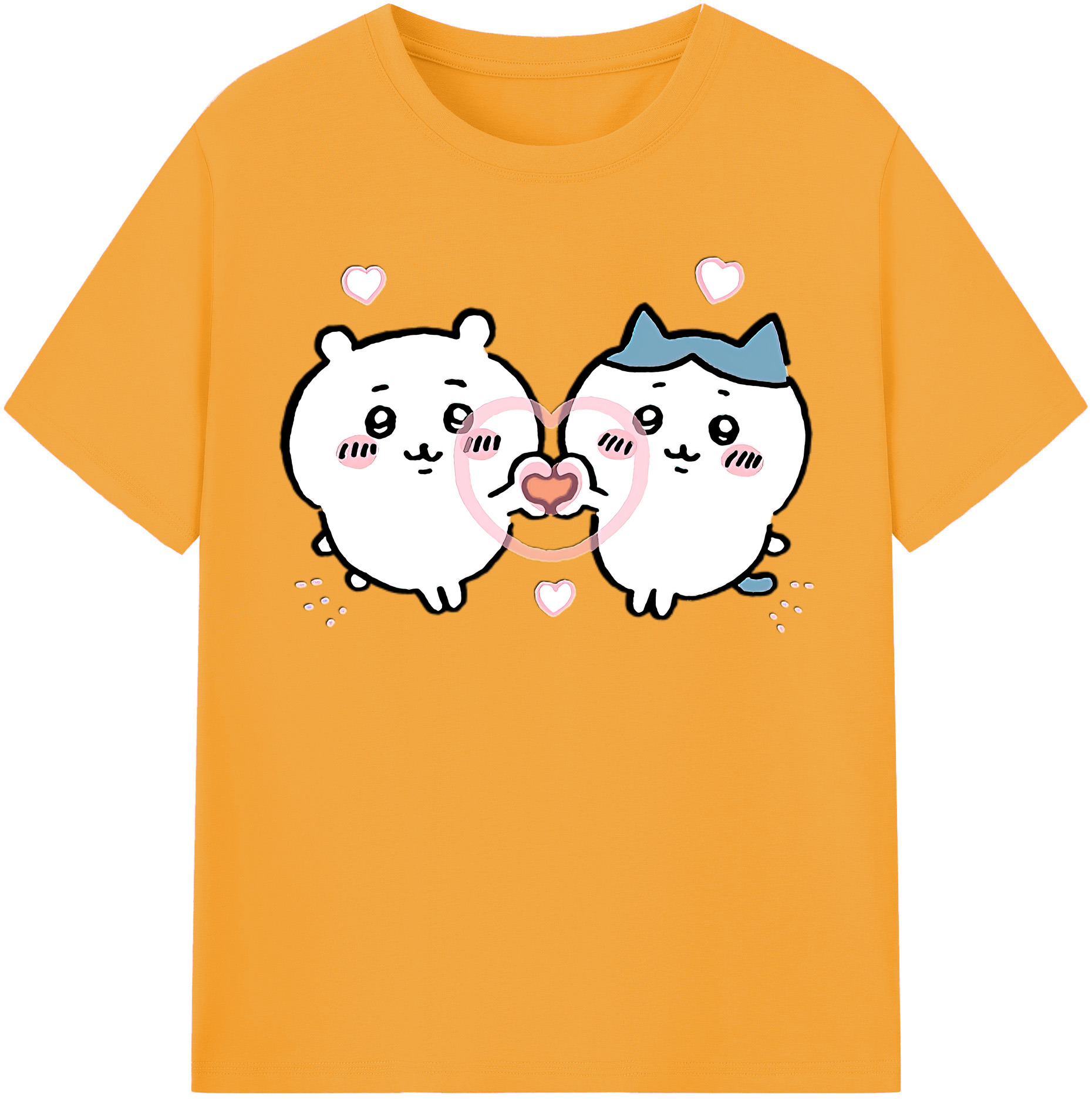 （画像用） ちいかわ ちいかわ Chii-kawa chiikawa レディースカジュアルプリントTシャツ（綿100％）