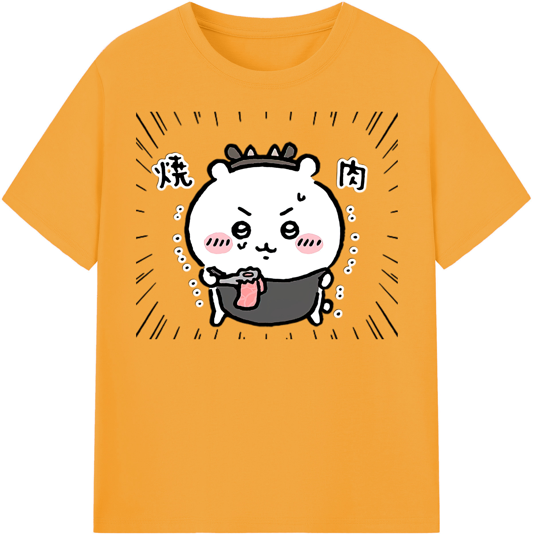（画像用） ちいかわ ちいかわ Chii-kawa chiikawa レディースカジュアルプリントTシャツ（綿100％）