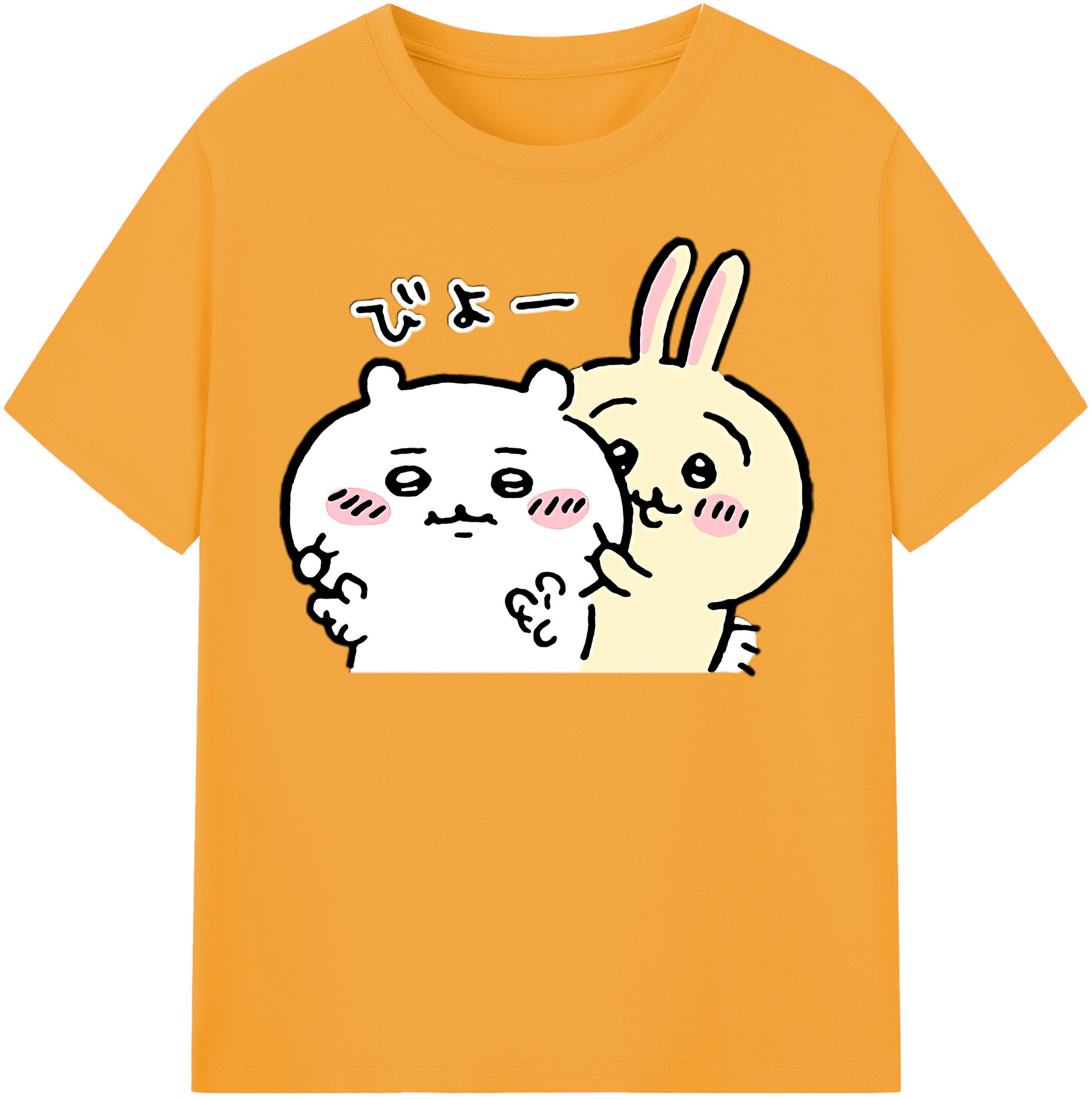 （画像用） ちいかわ うさぎ Chii-kawa usagi レディースカジュアルプリントTシャツ（綿100％）