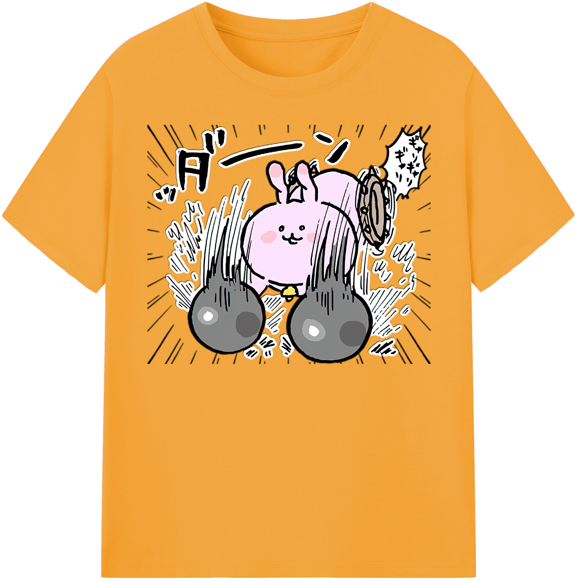 （画像用） ちいかわ うさぎ Chii-kawa usagi レディースカジュアルプリントTシャツ（綿100％）