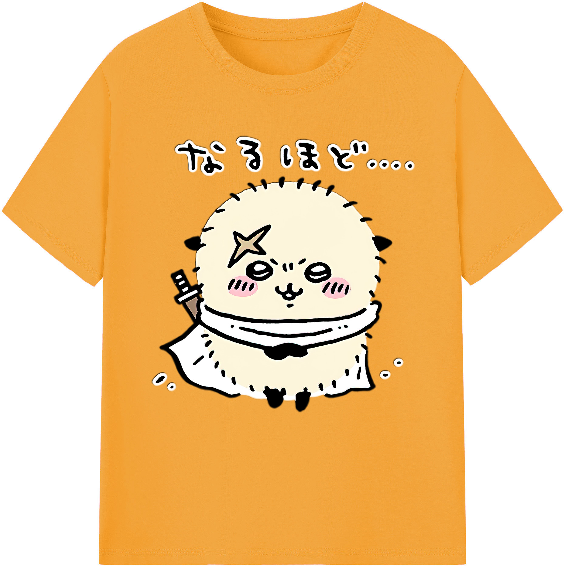 （画像用） ちいかわ ラッコ Chii-kawa Sea otter レディースカジュアルプリントTシャツ（綿100％）