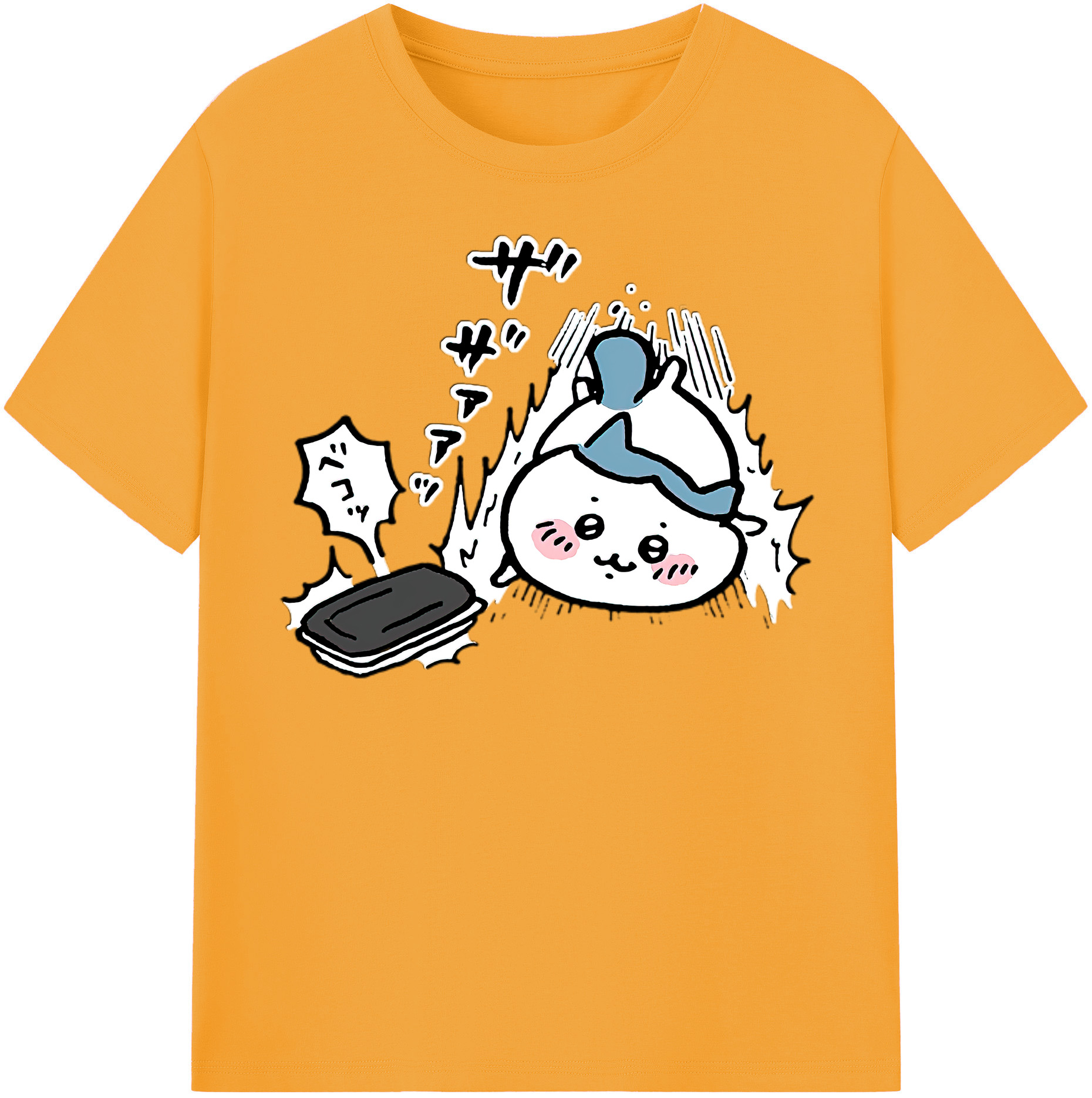（画像用） ちいかわ ハチワレ Chii-kawa hachiware レディースカジュアルプリントTシャツ（綿100％）
