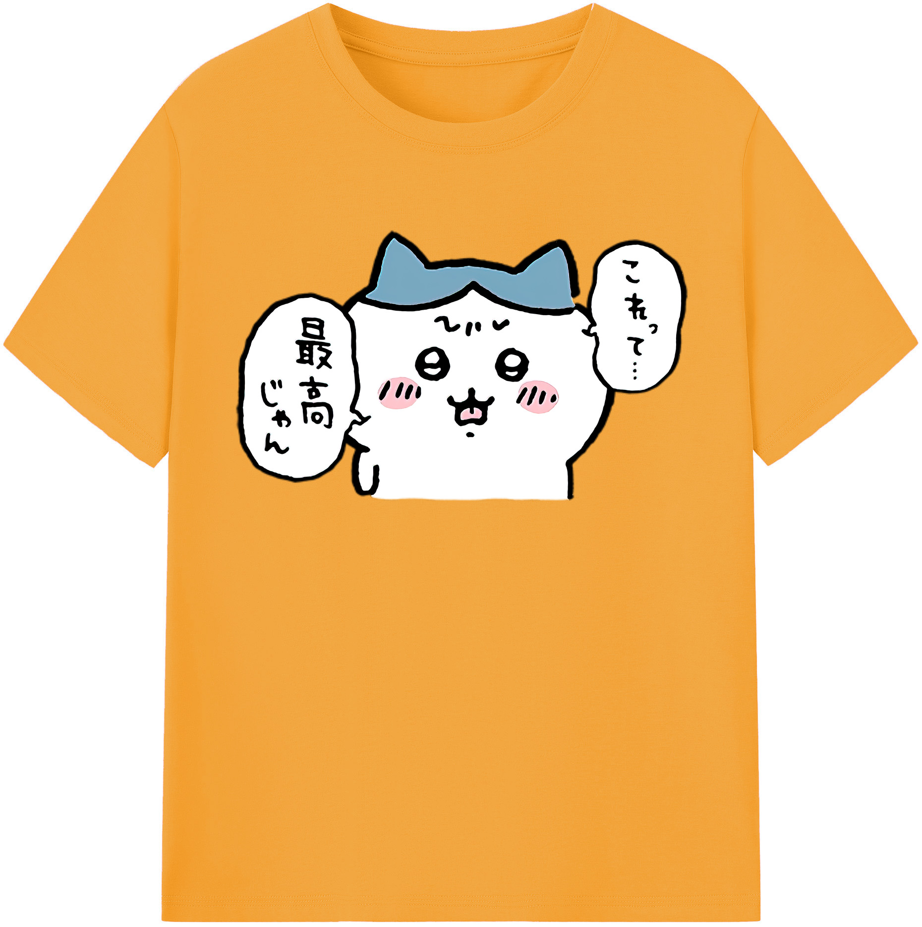 （画像用） ちいかわ ハチワレ Chii-kawa hachiware レディースカジュアルプリントTシャツ（綿100％）