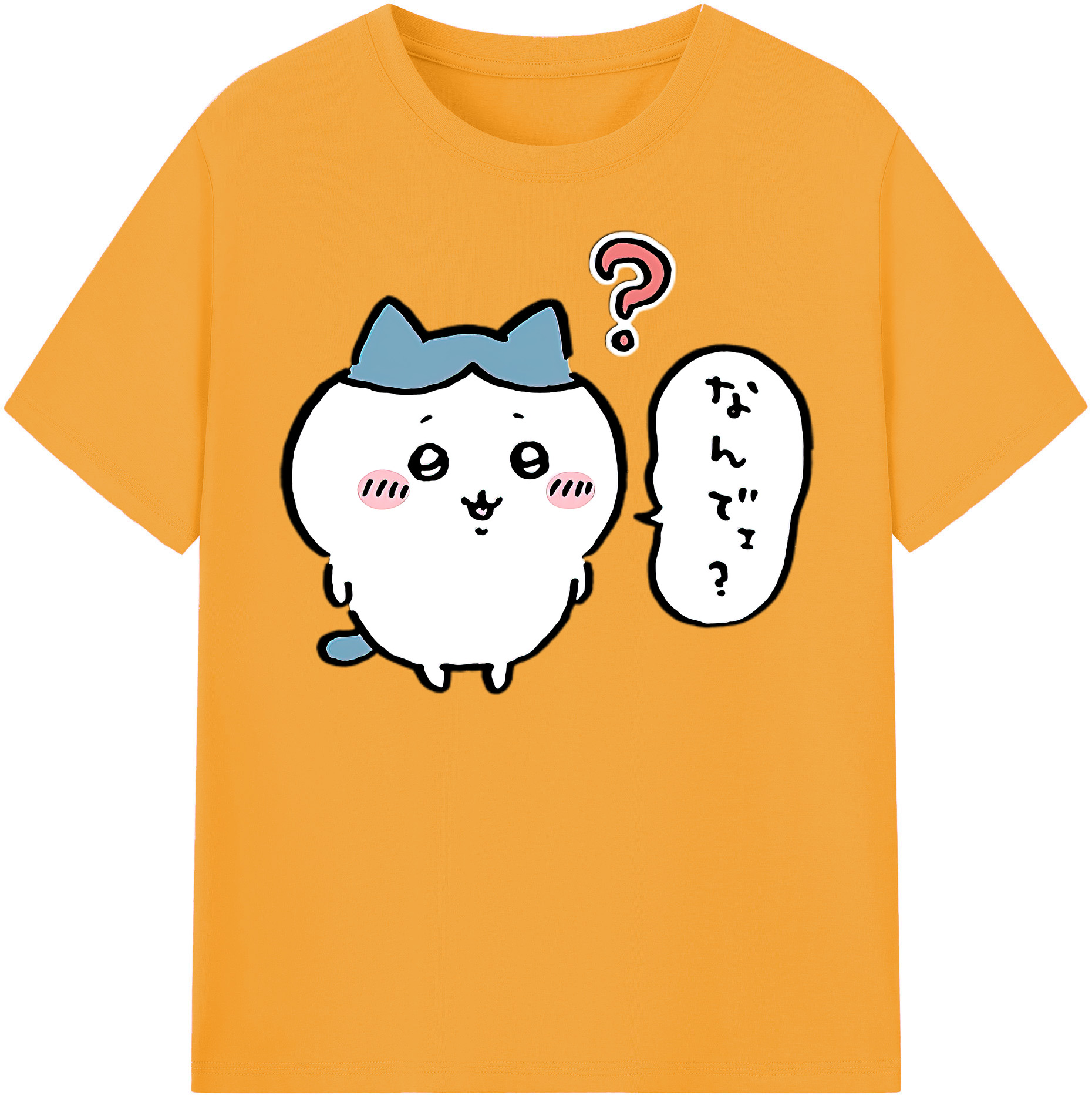 （画像用） ちいかわ ハチワレ Chii-kawa hachiware レディースカジュアルプリントTシャツ（綿100％）