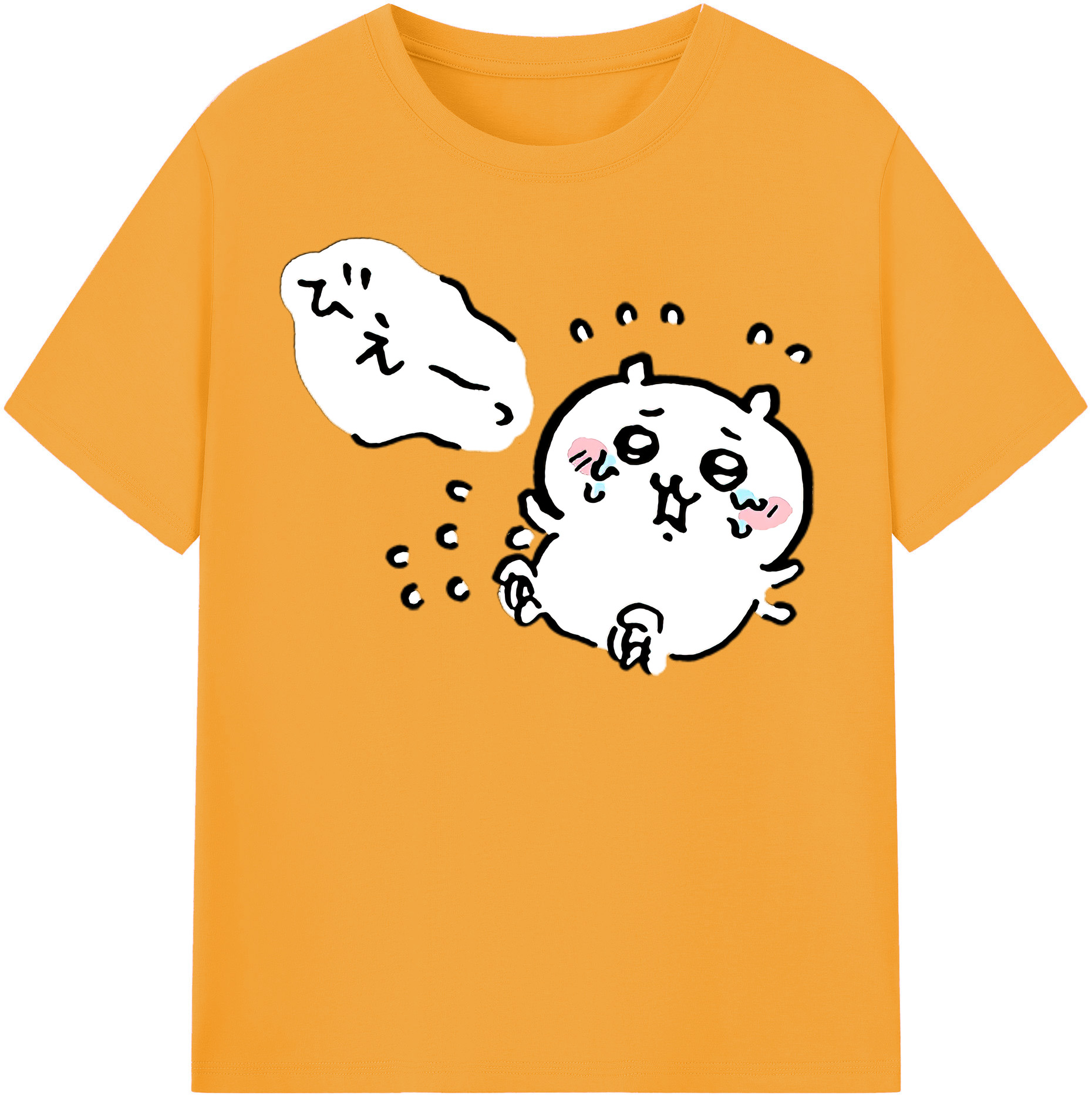 （画像用） ちいかわ ちいかわ Chii-kawa chiikawa レディースカジュアルプリントTシャツ（綿100％）