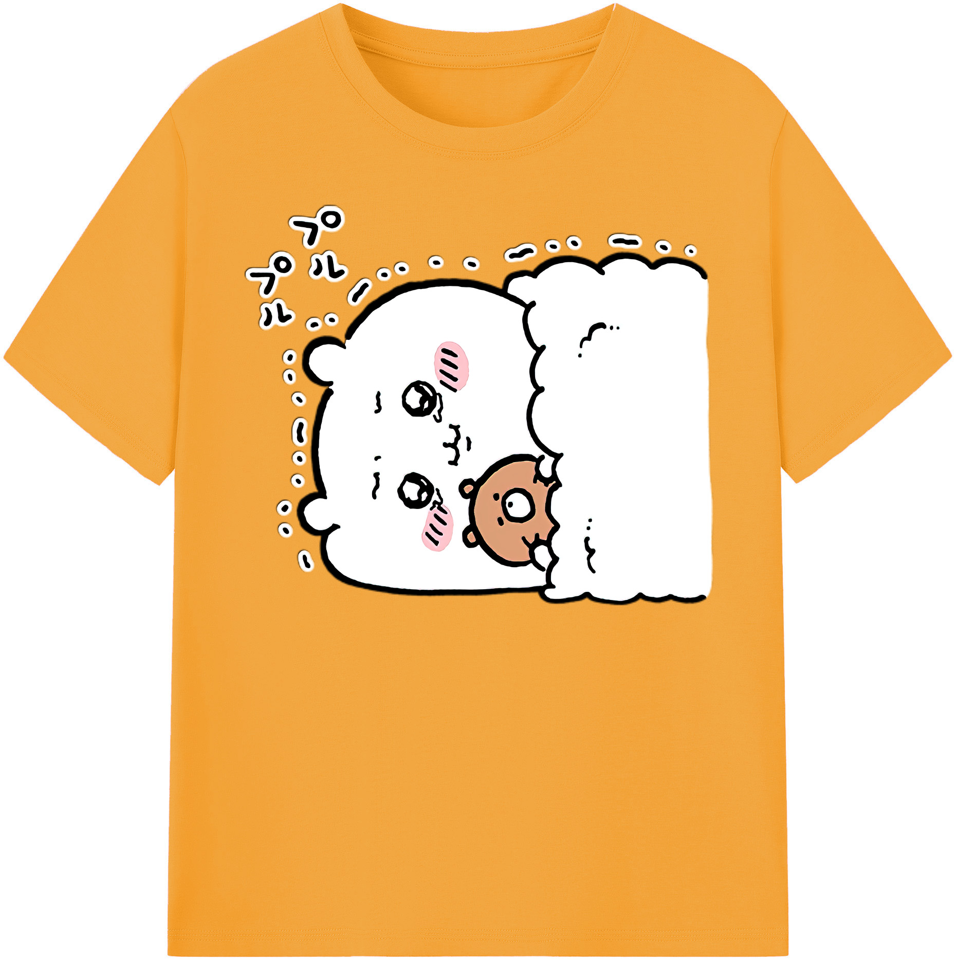 （画像用） ちいかわ ちいかわ Chii-kawa chiikawa レディースカジュアルプリントTシャツ（綿100％）