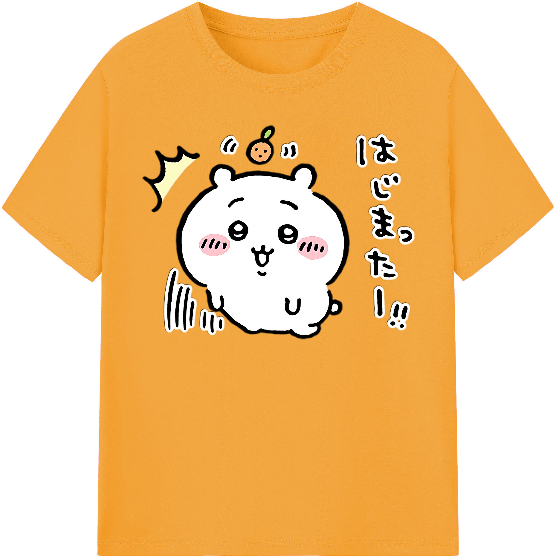 （画像用） ちいかわ ちいかわ Chii-kawa chiikawa レディースカジュアルプリントTシャツ（綿100％）
