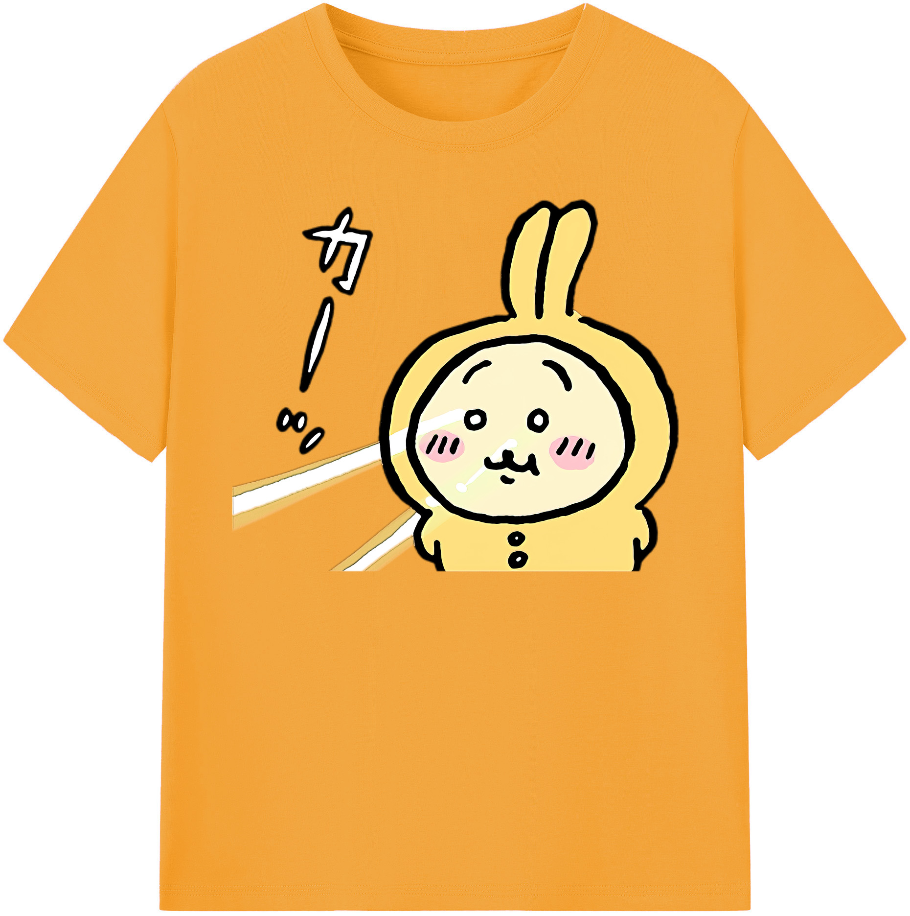 （画像用） ちいかわ うさぎ Chii-kawa usagi レディースカジュアルプリントTシャツ（綿100％）
