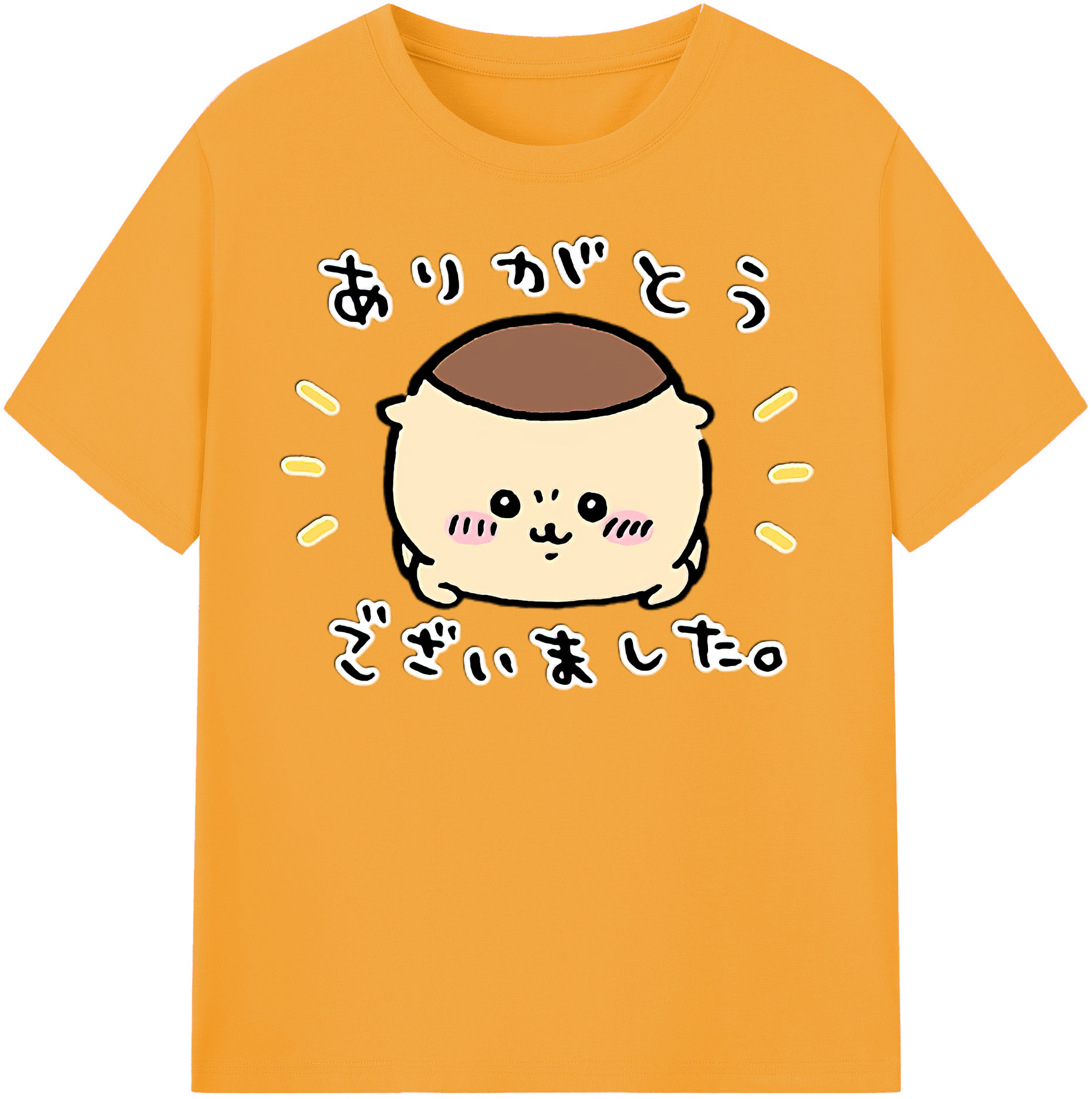 （画像用） ちいかわ くりまんじゅう Chii-kawa kuri manjū レディースカジュアルプリントTシャツ（綿100％）
