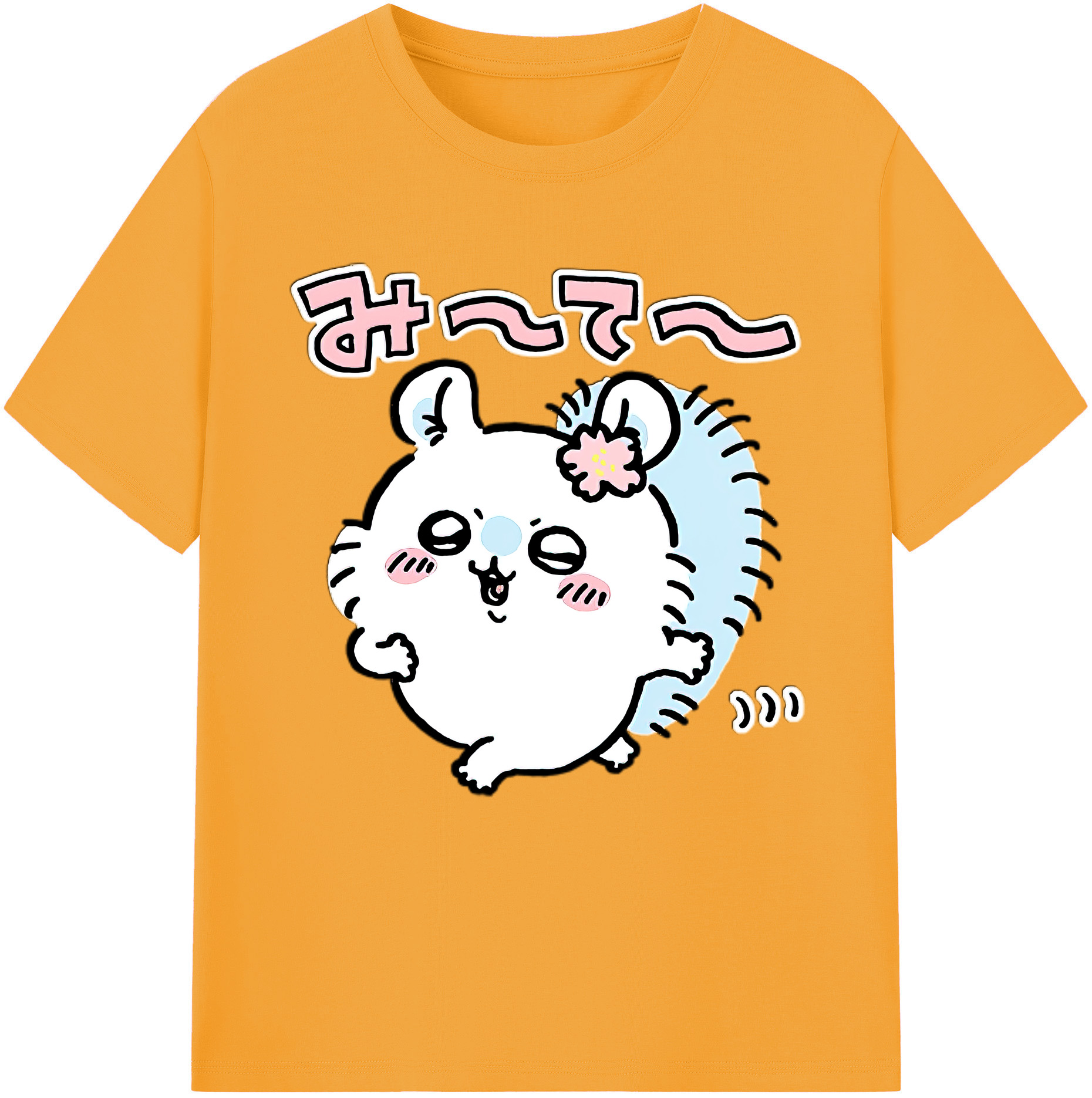 （画像用） ちいかわ モモンガ Chii-kawa Momonga レディースカジュアルプリントTシャツ（綿100％）