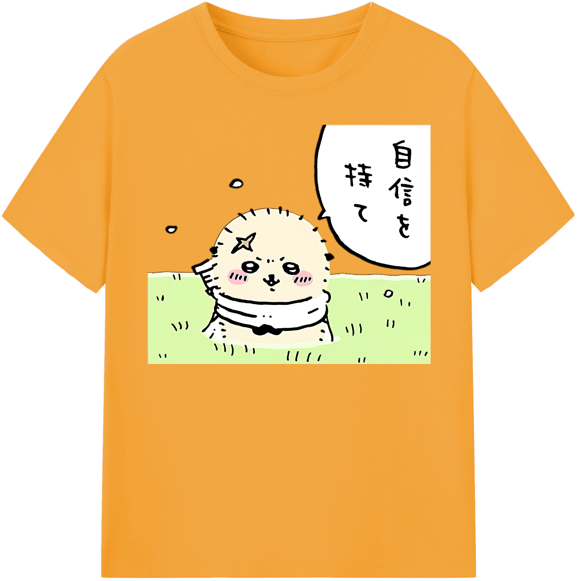 （画像用） ちいかわ ラッコ Chii-kawa Sea otter レディースカジュアルプリントTシャツ（綿100％）