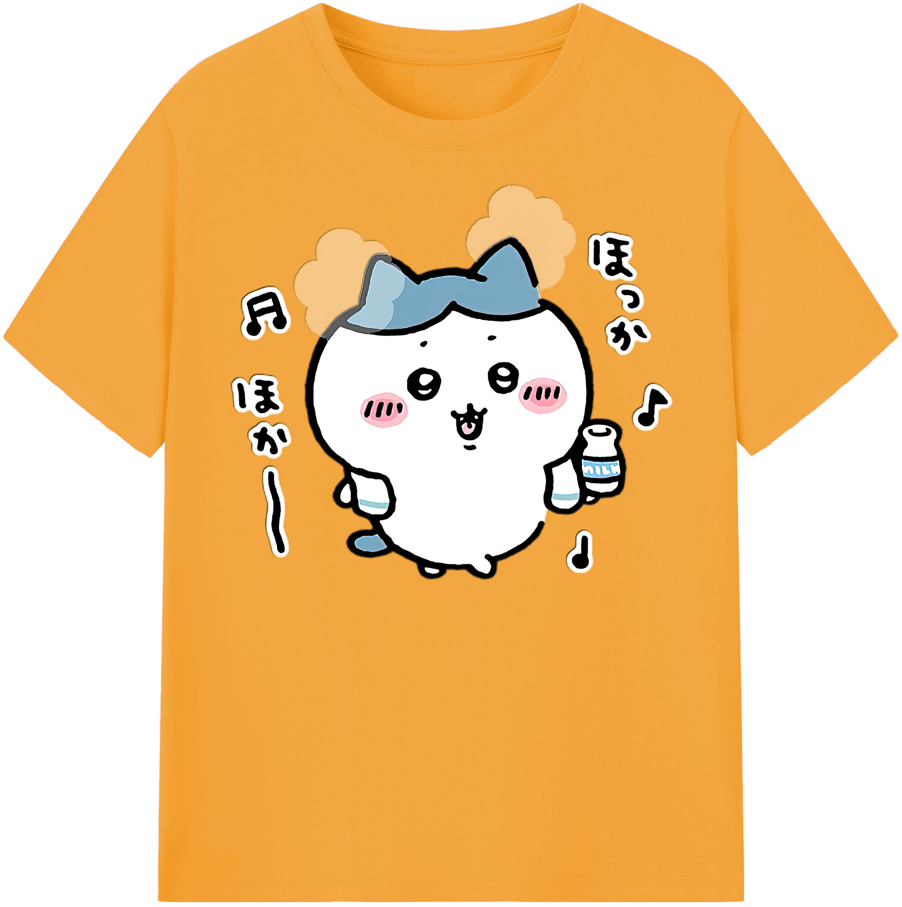 （画像用） ちいかわ ハチワレ Chii-kawa hachiware レディースカジュアルプリントTシャツ（綿100％）