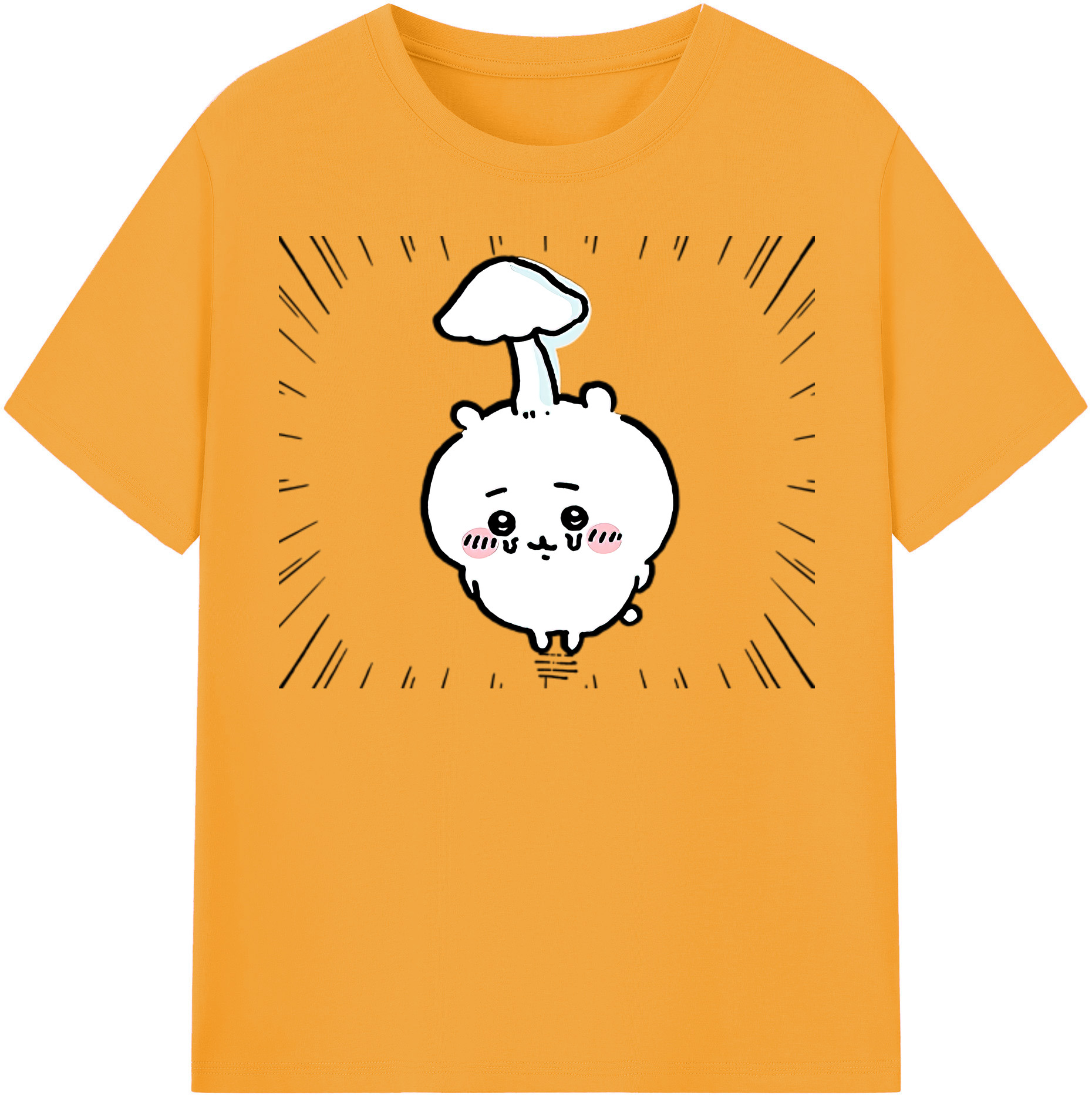 （画像用） ちいかわ ちいかわ Chii-kawa chiikawa レディースカジュアルプリントTシャツ（綿100％）