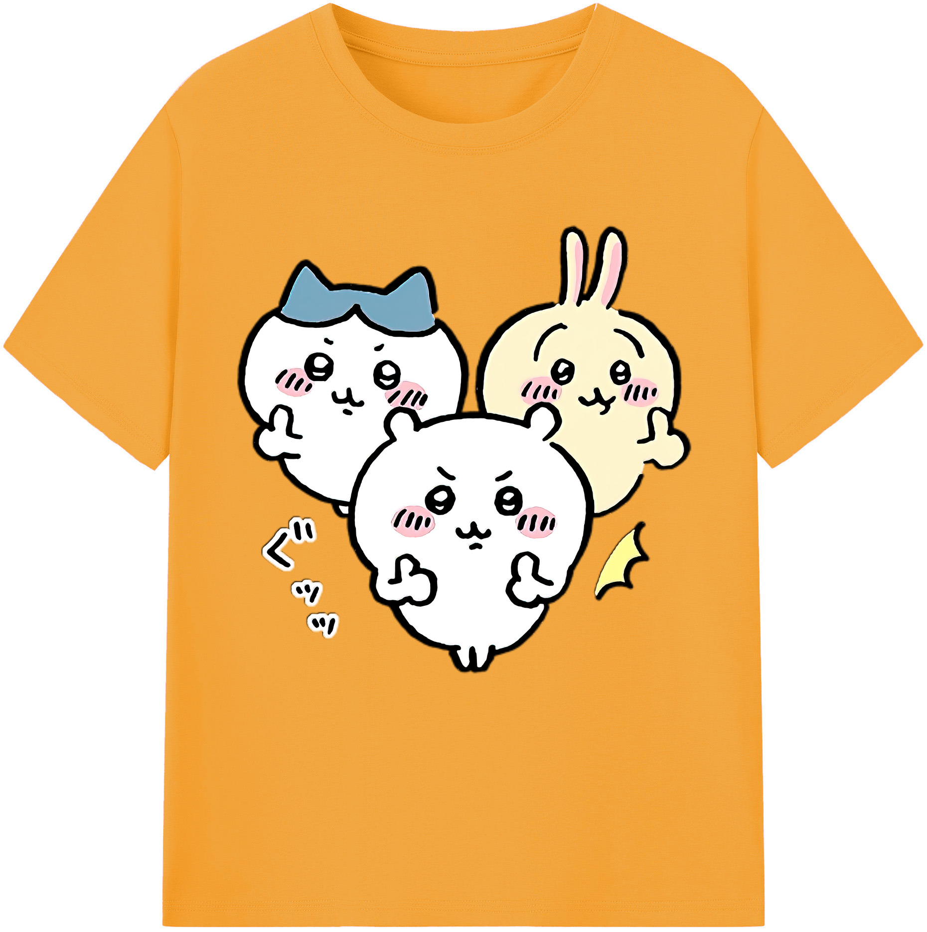（画像用） ちいかわ うさぎ Chii-kawa usagi レディースカジュアルプリントTシャツ（綿100％）