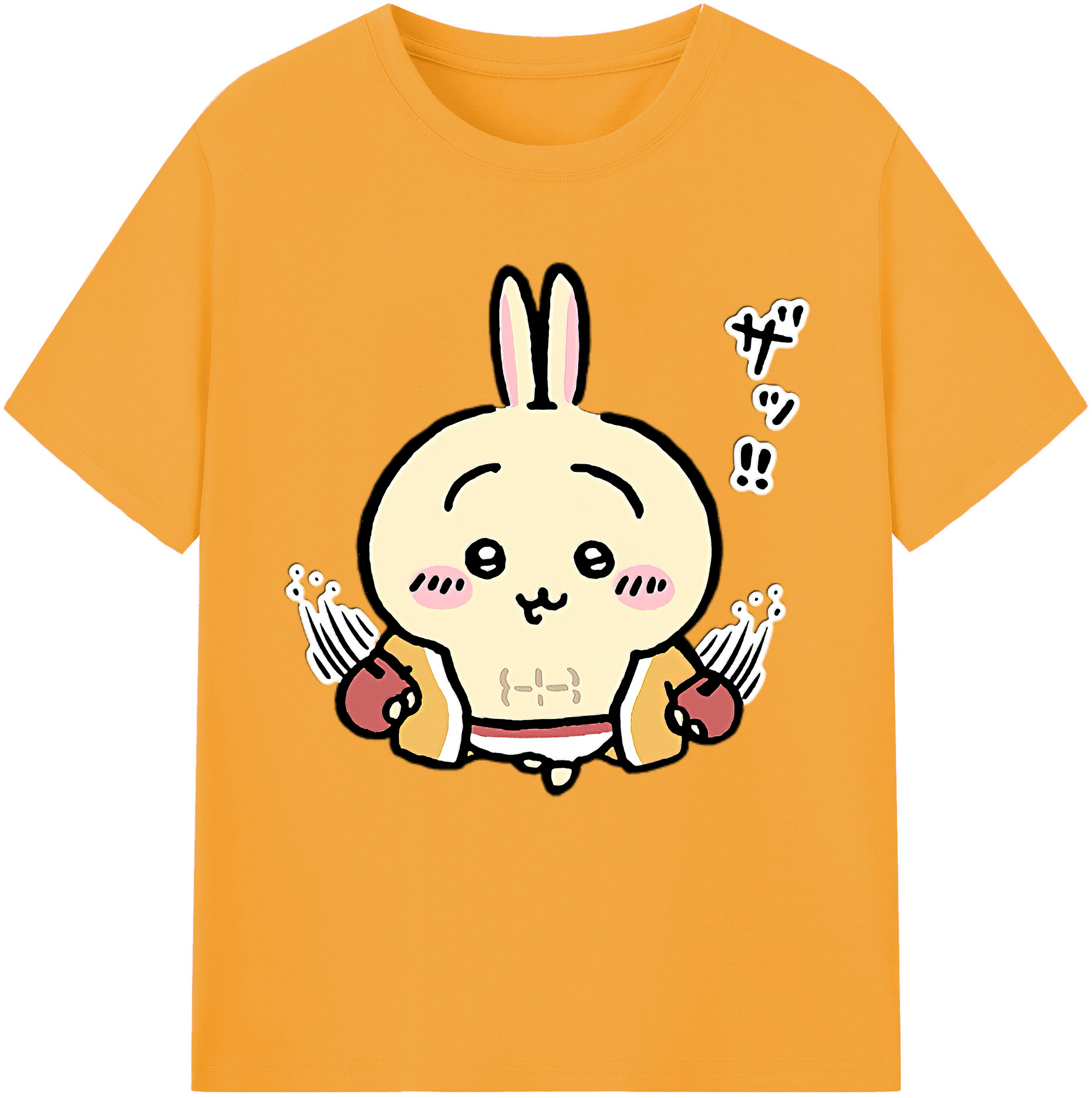 （画像用） ちいかわ うさぎ Chii-kawa usagi レディースカジュアルプリントTシャツ（綿100％）