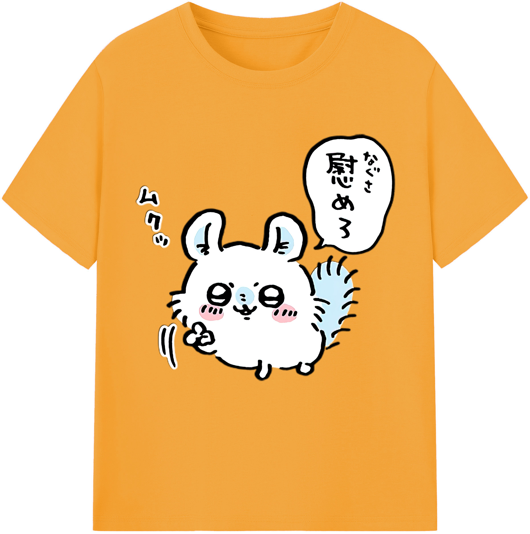 （画像用） ちいかわ モモンガ Chii-kawa Momonga レディースカジュアルプリントTシャツ（綿100％）