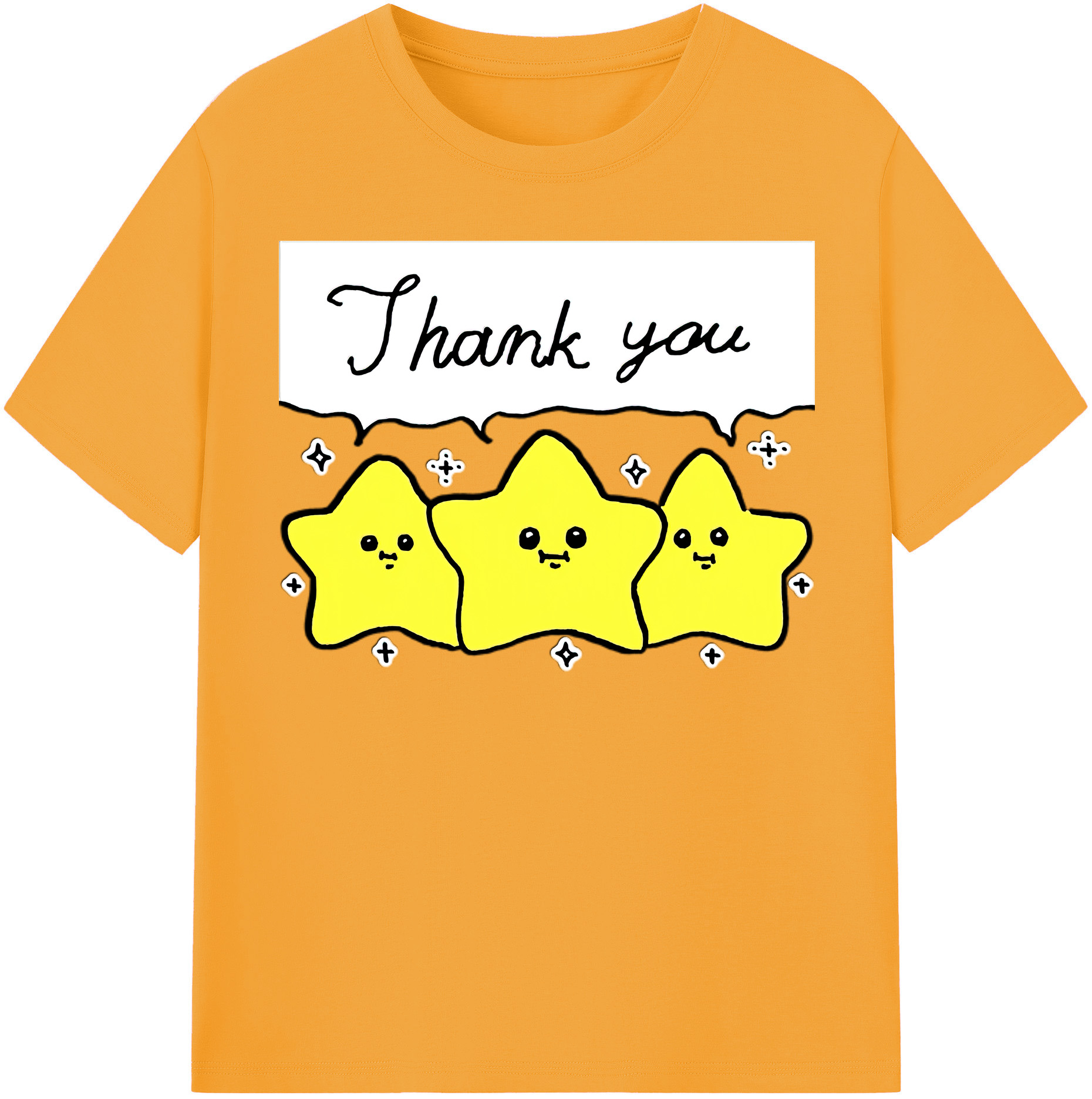 （画像用） ちいかわ 流れ星 Chii-kawa Shooting star レディースカジュアルプリントTシャツ（綿100％）