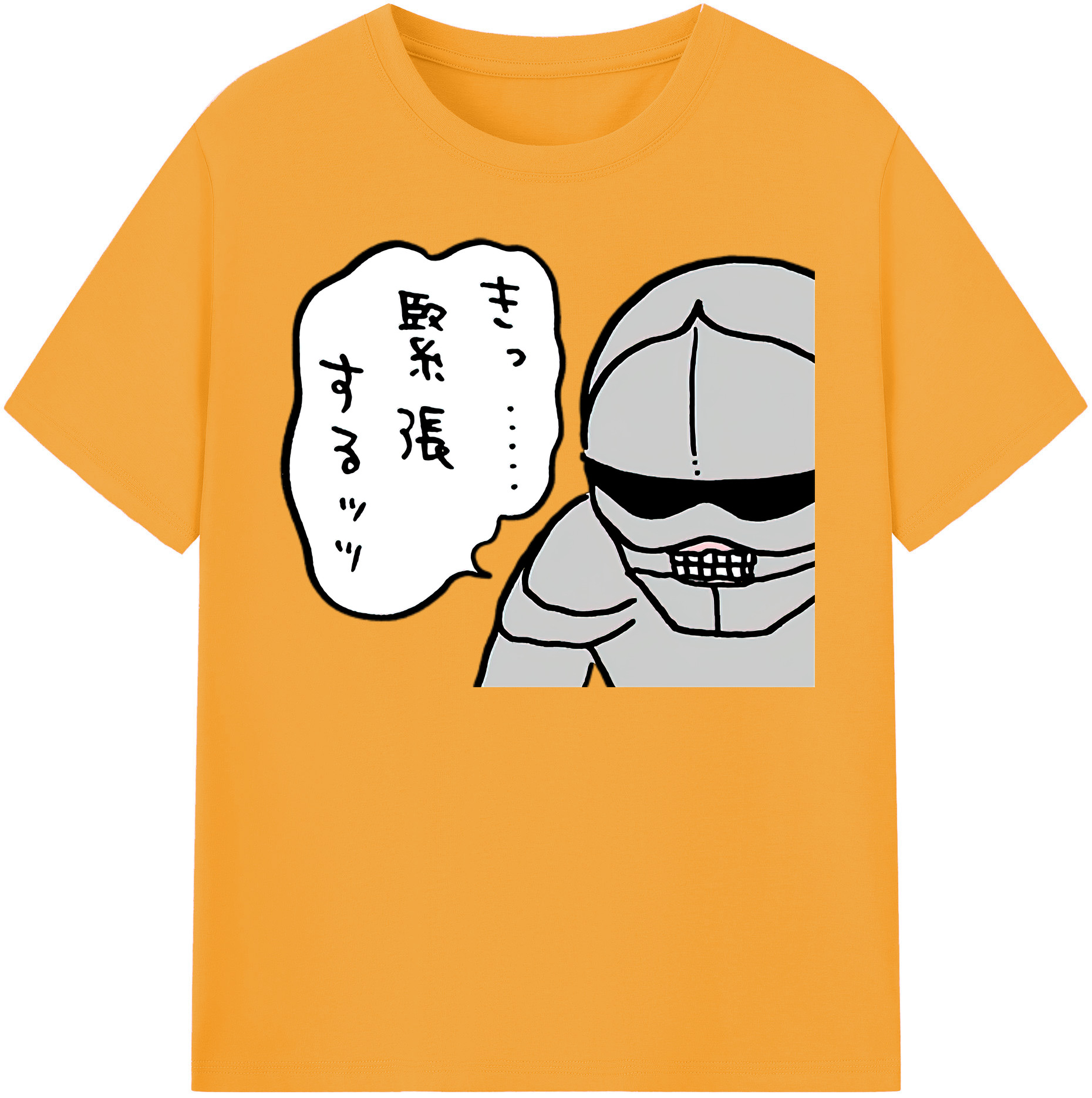 （画像用） ちいかわ 労働の鎧さん Chii-kawa Mr. Armor of Labor レディースカジュアルプリントTシャツ（綿100％）