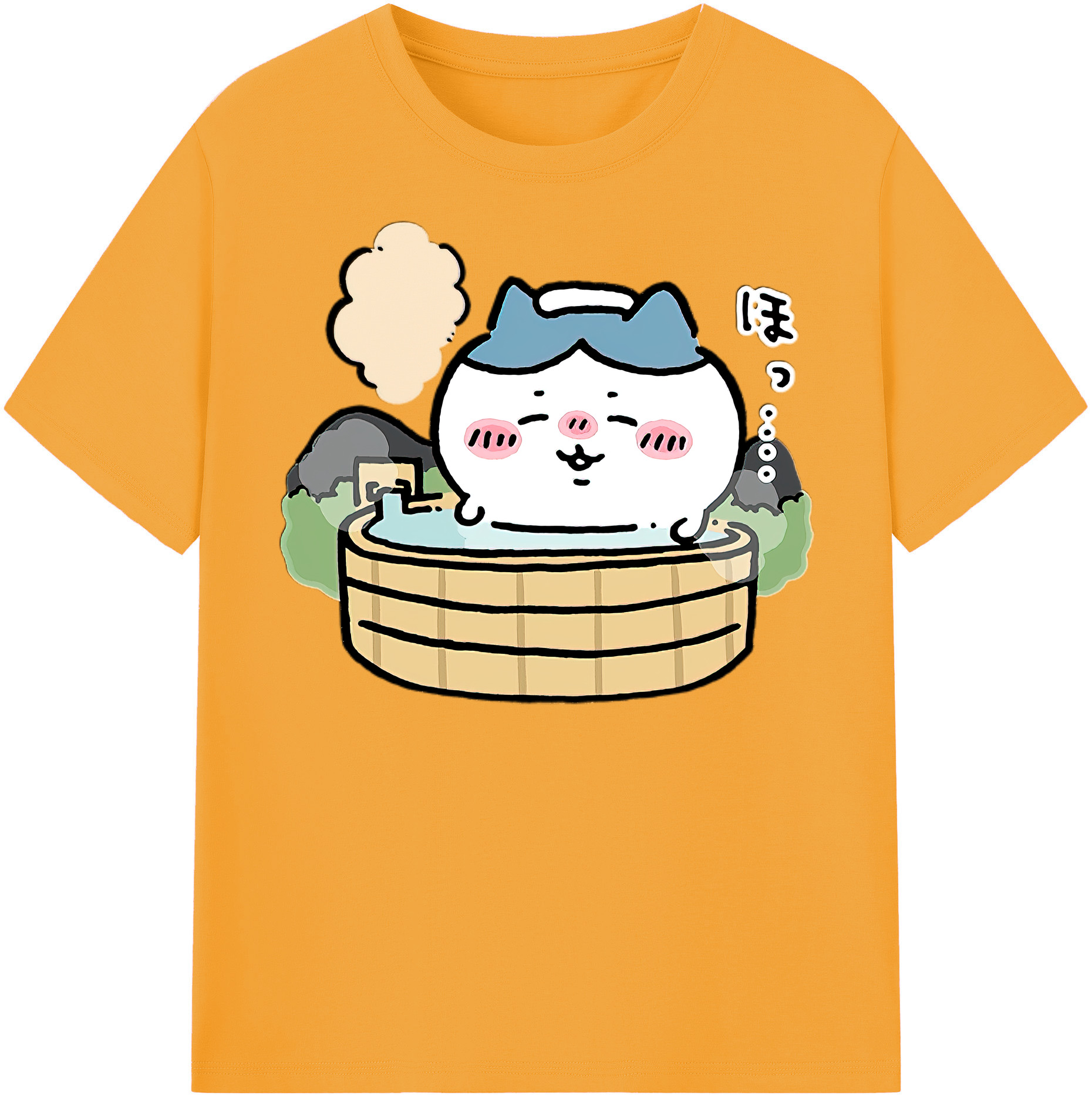 （画像用） ちいかわ ハチワレ Chii-kawa hachiware レディースカジュアルプリントTシャツ（綿100％）