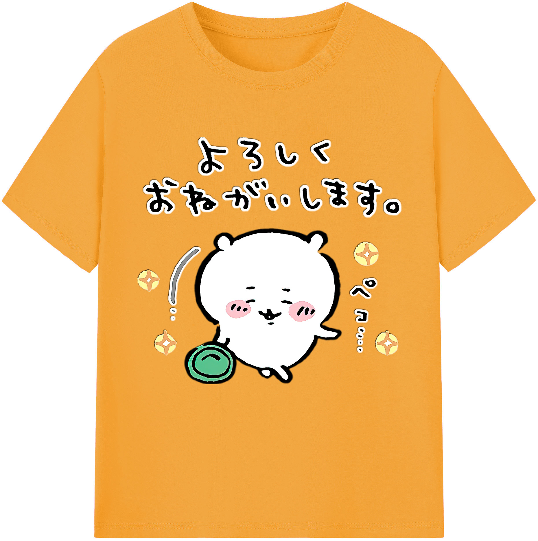 （画像用） ちいかわ ちいかわ Chii-kawa chiikawa レディースカジュアルプリントTシャツ（綿100％）
