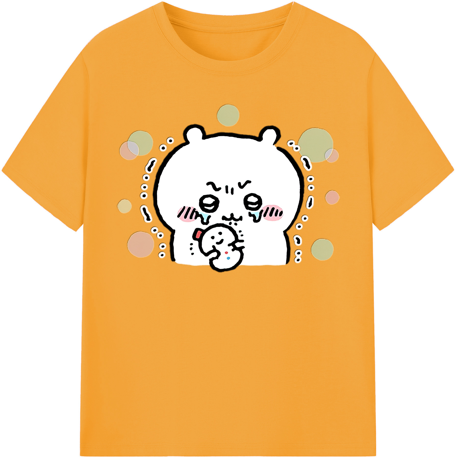 （画像用） ちいかわ ちいかわ Chii-kawa chiikawa レディースカジュアルプリントTシャツ（綿100％）
