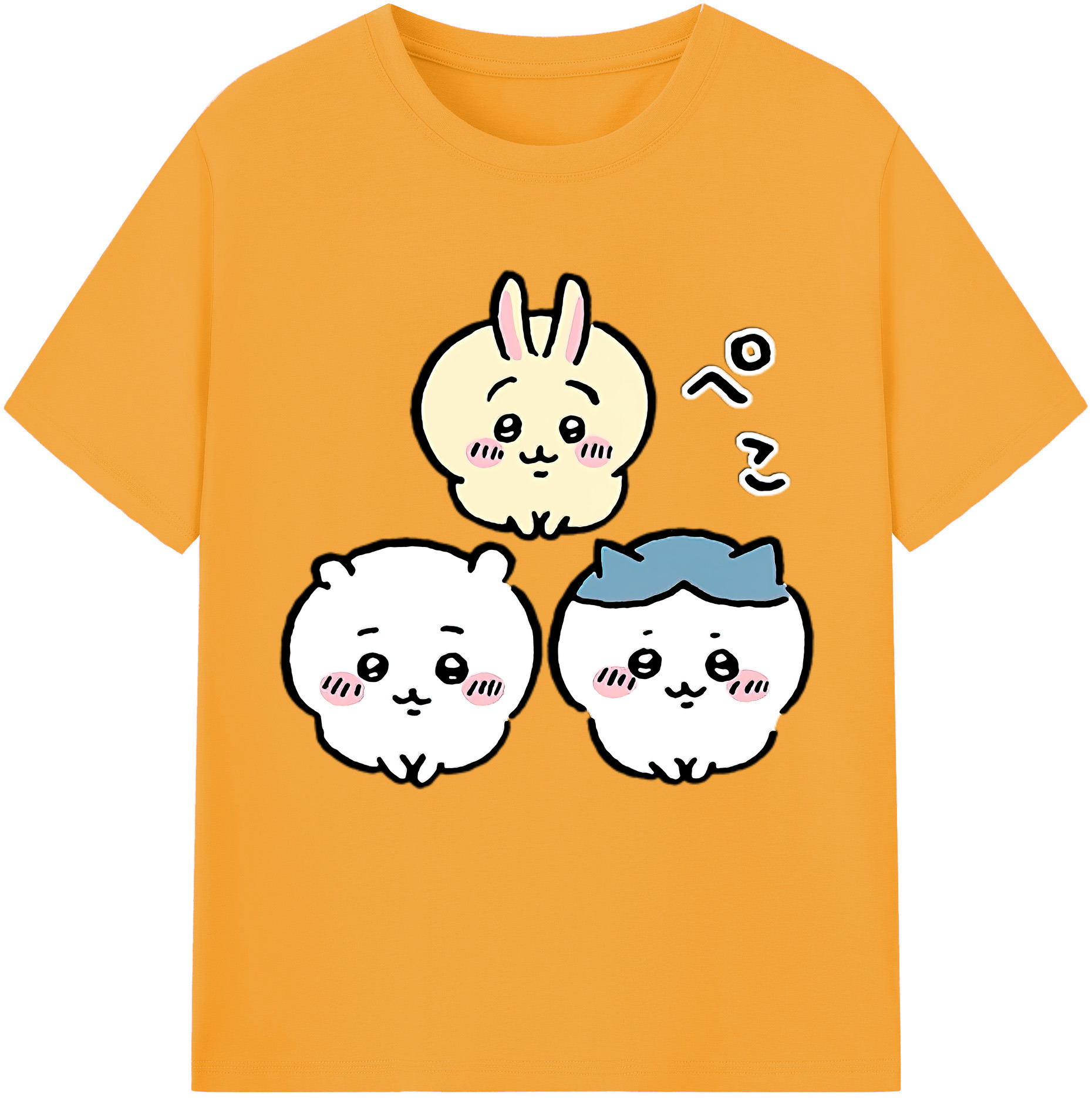 （画像用） ちいかわ うさぎ Chii-kawa usagi レディースカジュアルプリントTシャツ（綿100％）