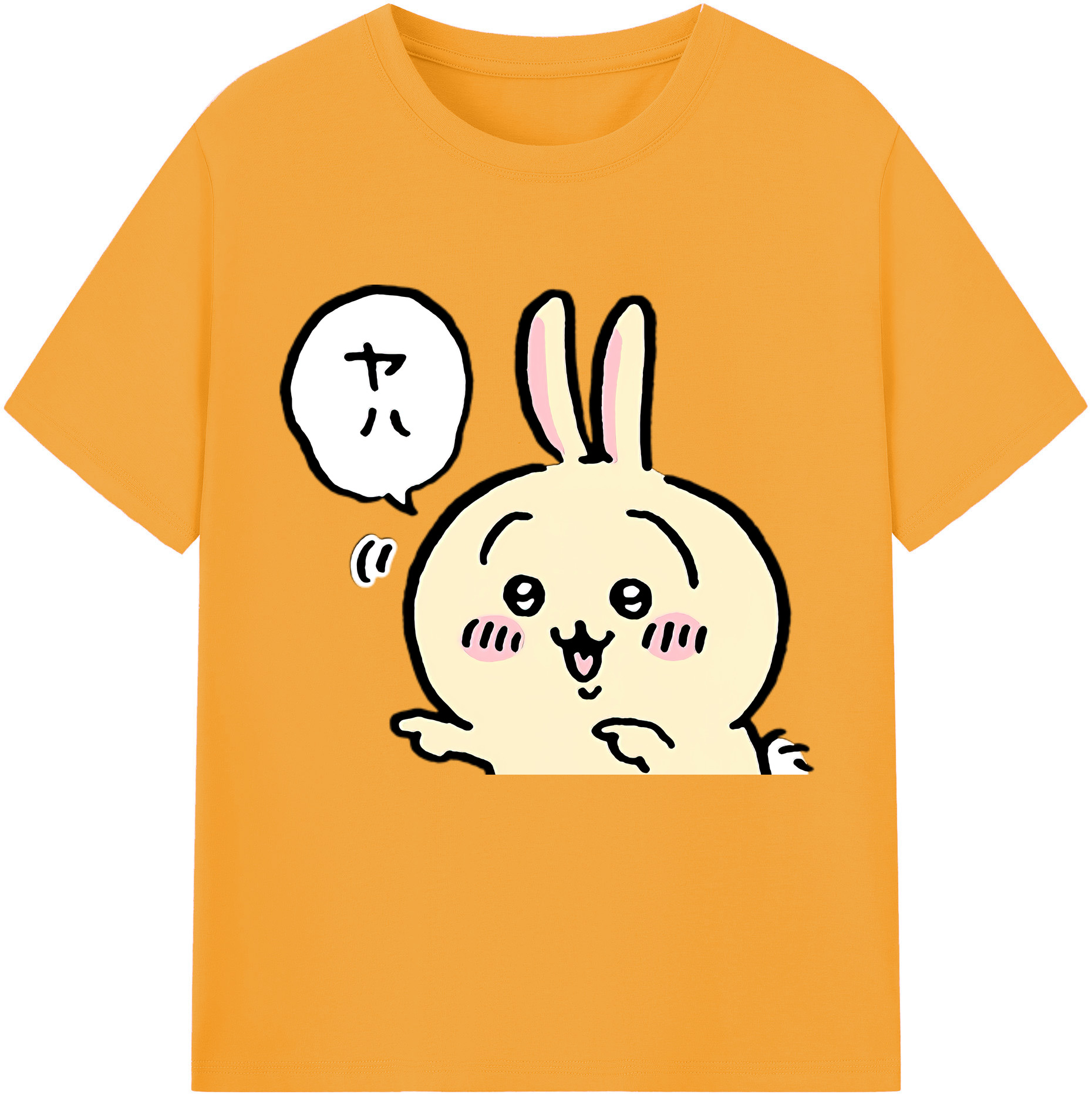 （画像用） ちいかわ うさぎ Chii-kawa usagi レディースカジュアルプリントTシャツ（綿100％）