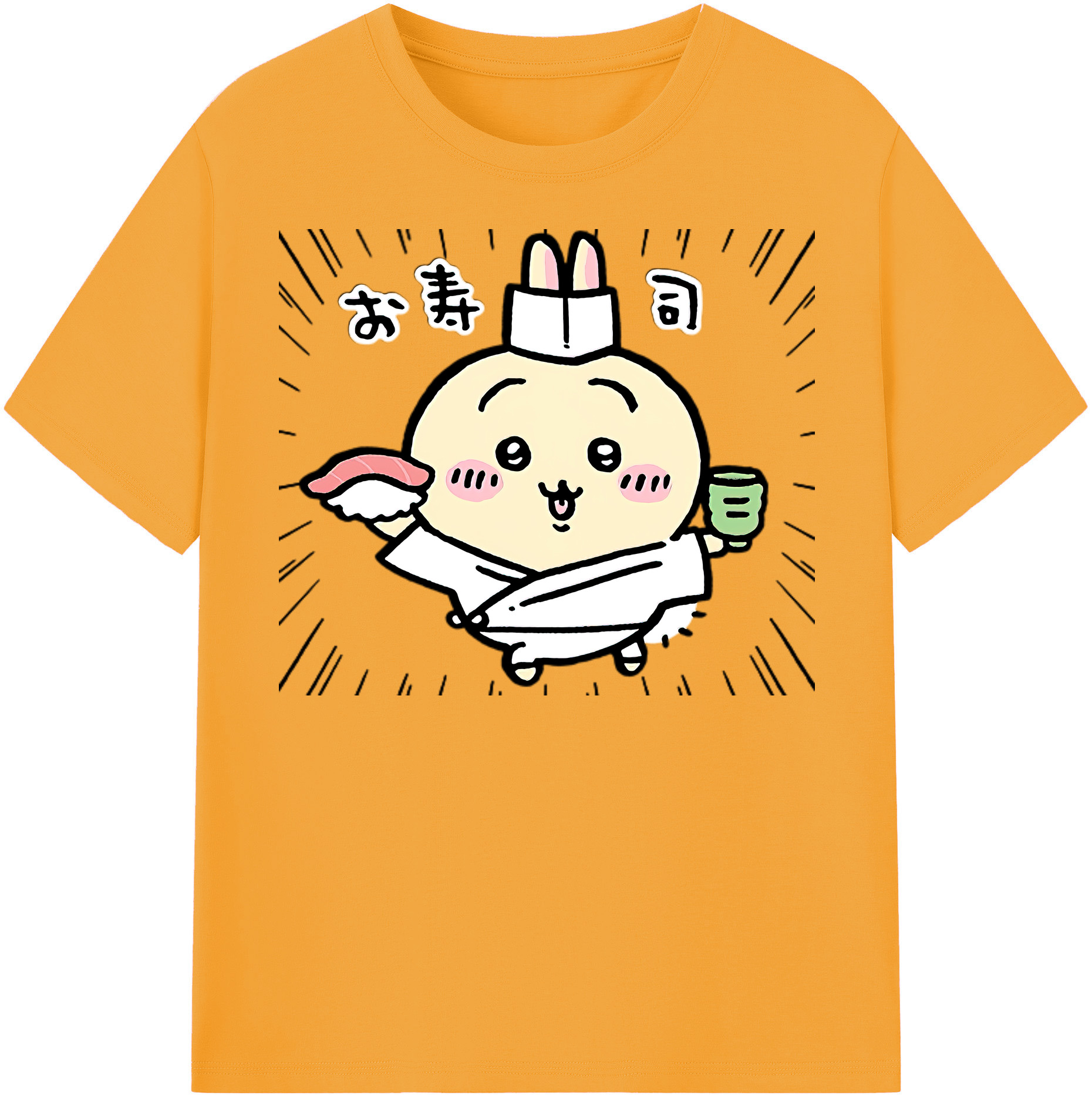 （画像用） ちいかわ うさぎ Chii-kawa usagi レディースカジュアルプリントTシャツ（綿100％）