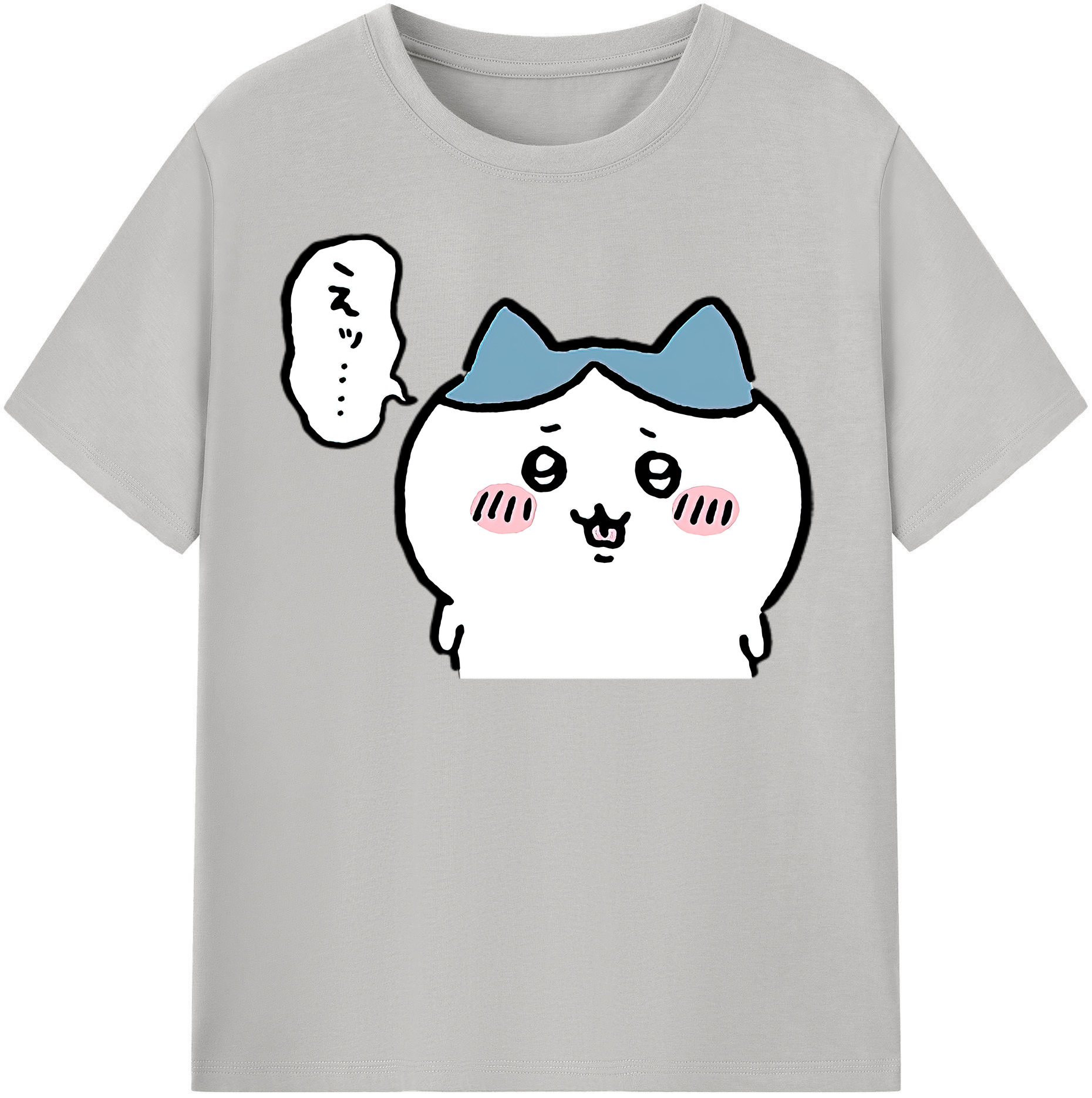 （画像用） ちいかわ ハチワレ Chii-kawa hachiware レディースカジュアルプリントTシャツ（綿100％）