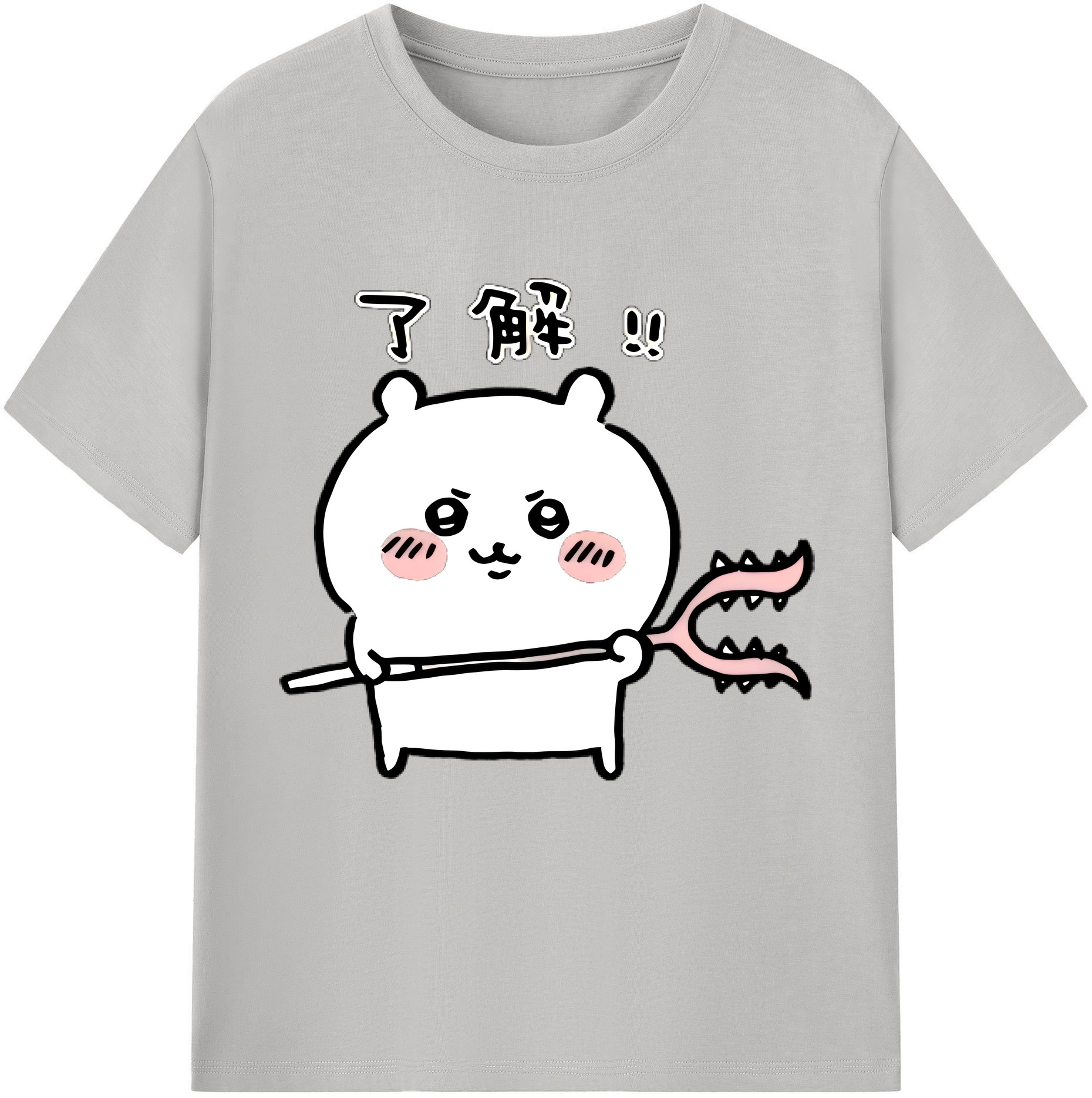 （画像用） ちいかわ ちいかわ Chii-kawa chiikawa レディースカジュアルプリントTシャツ（綿100％）