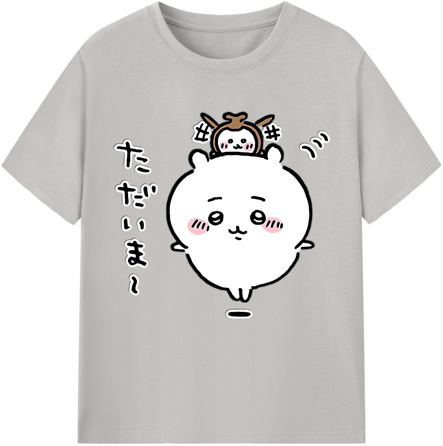 （画像用） ちいかわ ちいかわ Chii-kawa chiikawa レディースカジュアルプリントTシャツ（綿100％）
