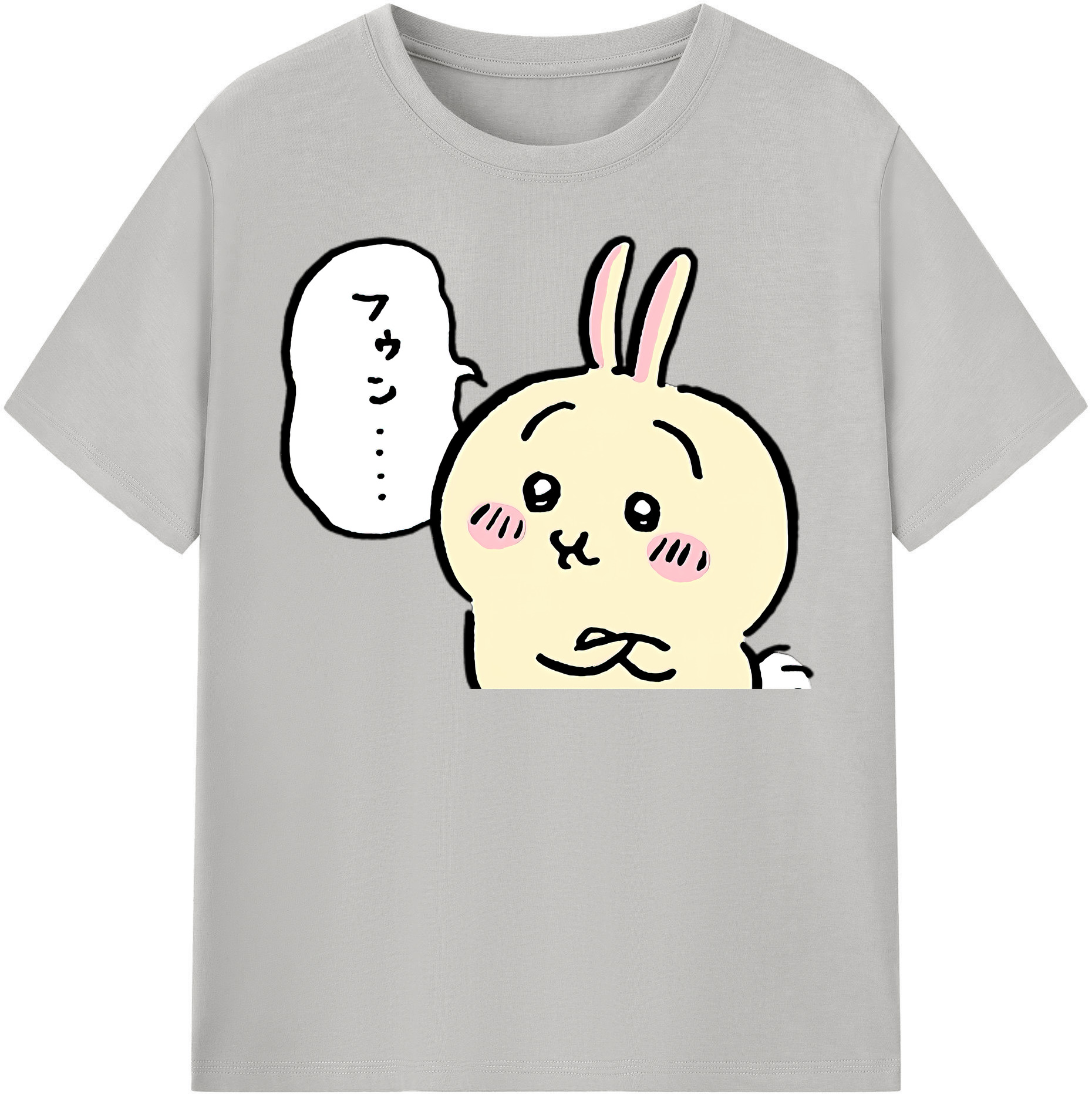 （画像用） ちいかわ うさぎ Chii-kawa usagi レディースカジュアルプリントTシャツ（綿100％）