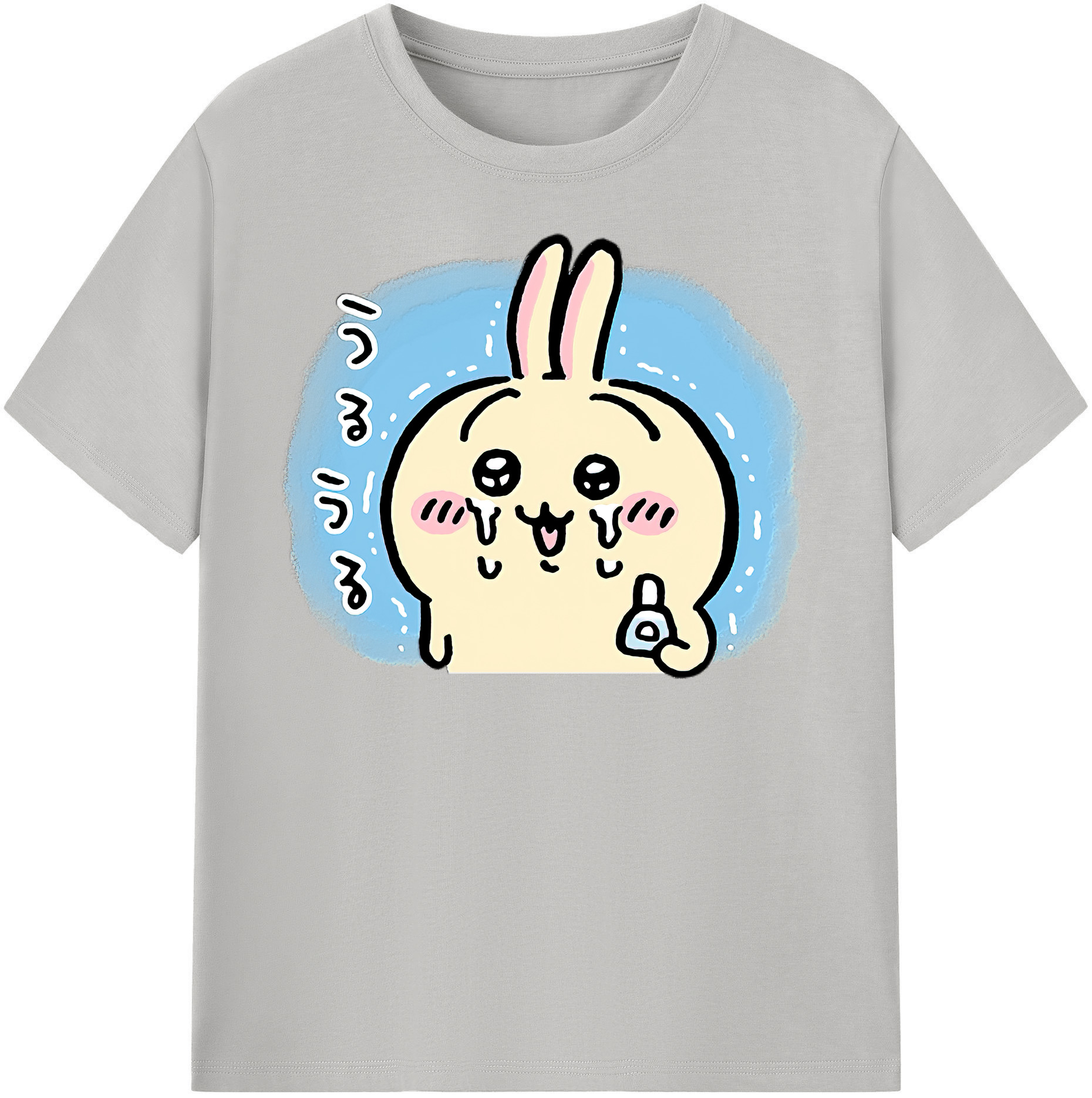（画像用） ちいかわ うさぎ Chii-kawa usagi レディースカジュアルプリントTシャツ（綿100％）