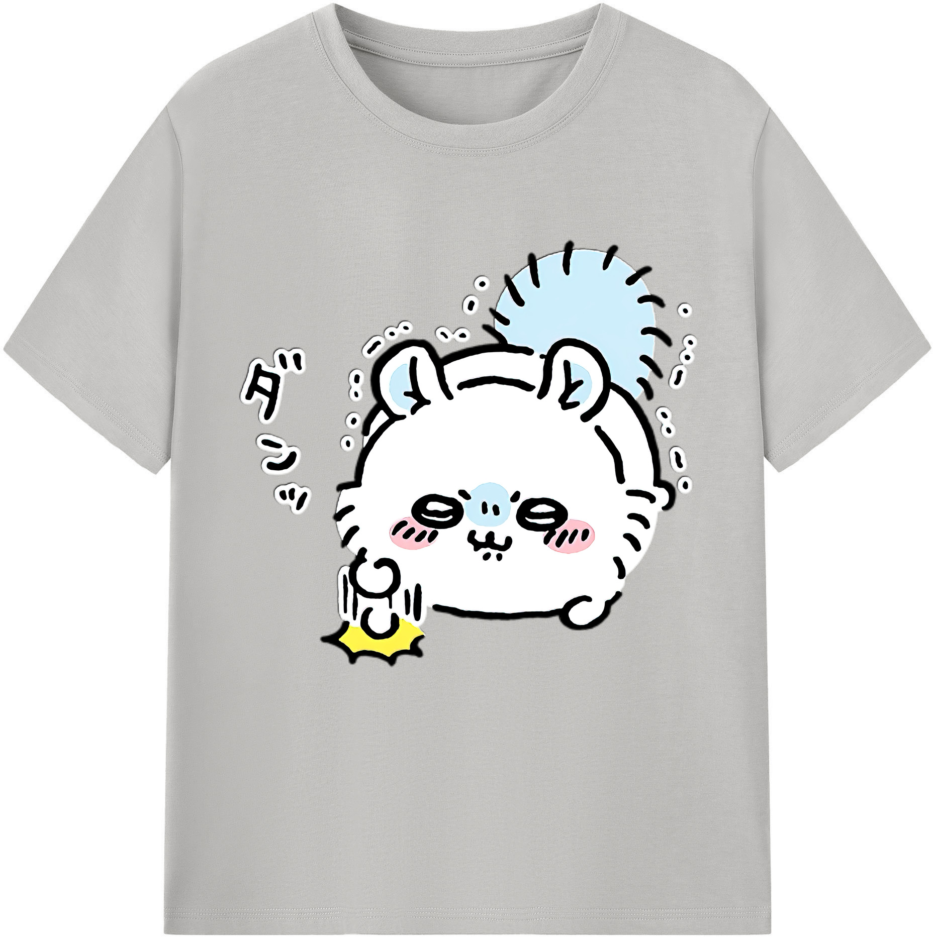 （画像用） ちいかわ モモンガ Chii-kawa Momonga レディースカジュアルプリントTシャツ（綿100％）