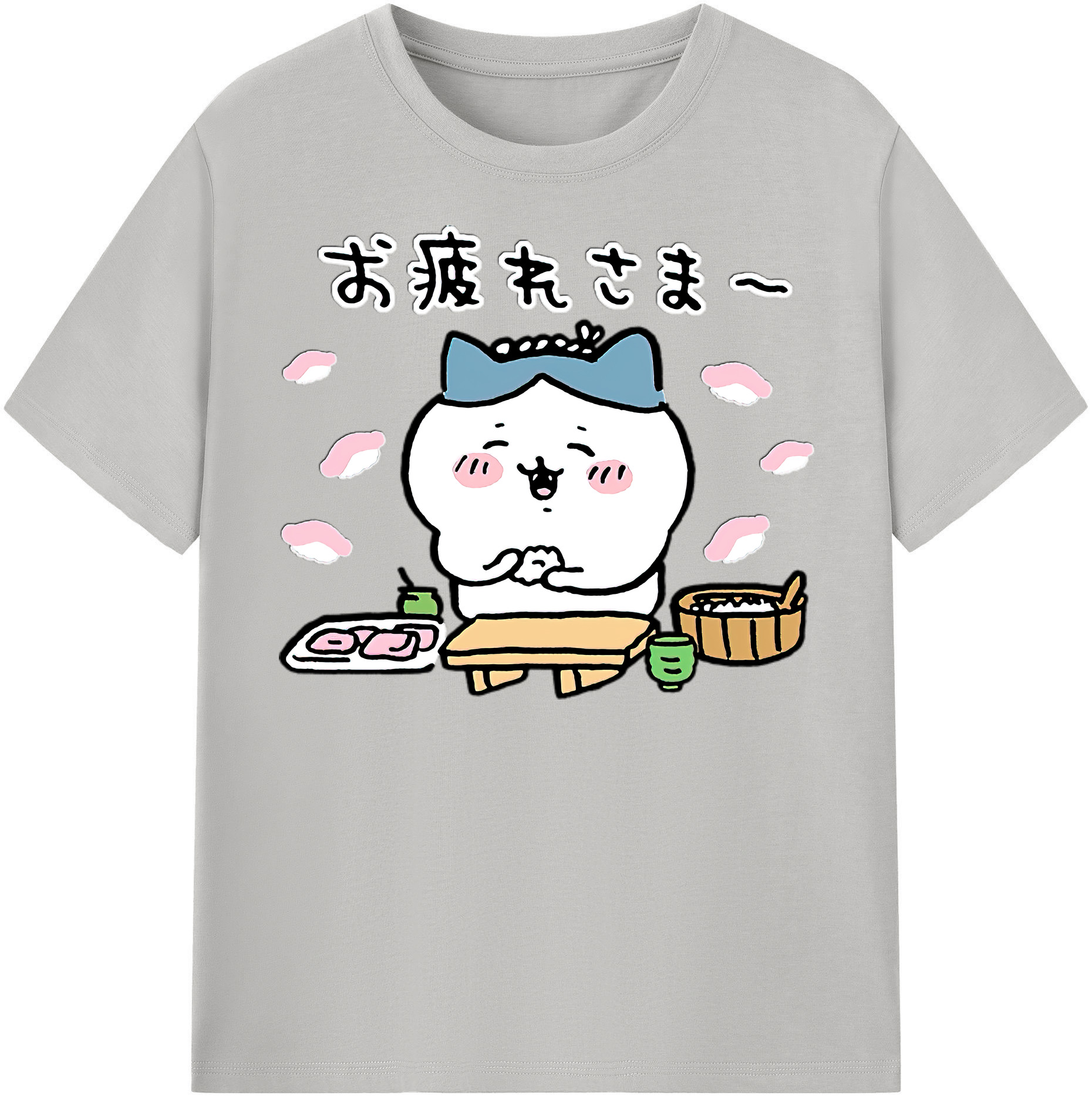 （画像用） ちいかわ ハチワレ Chii-kawa hachiware レディースカジュアルプリントTシャツ（綿100％）