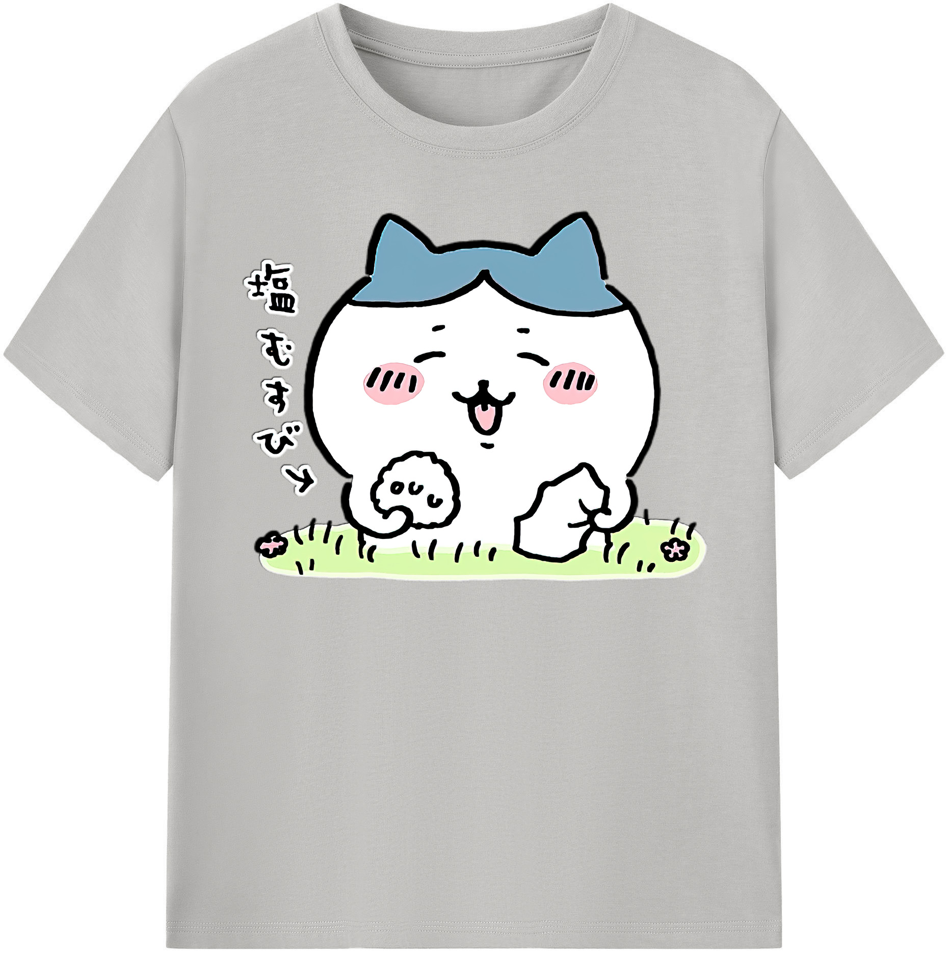 （画像用） ちいかわ ハチワレ Chii-kawa hachiware レディースカジュアルプリントTシャツ（綿100％）
