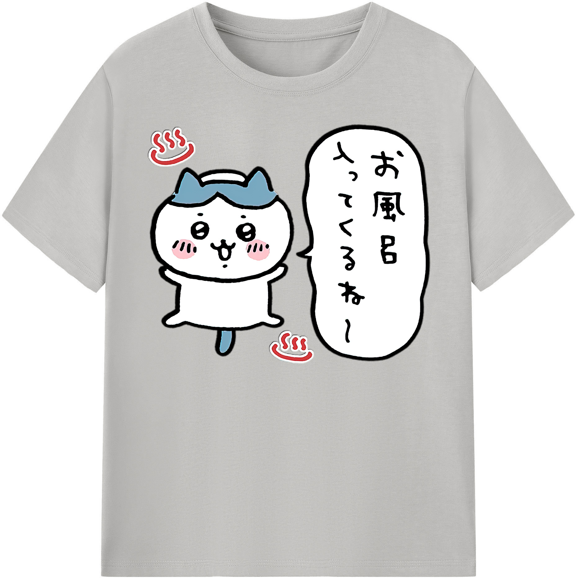 （画像用） ちいかわ ハチワレ Chii-kawa hachiware レディースカジュアルプリントTシャツ（綿100％）
