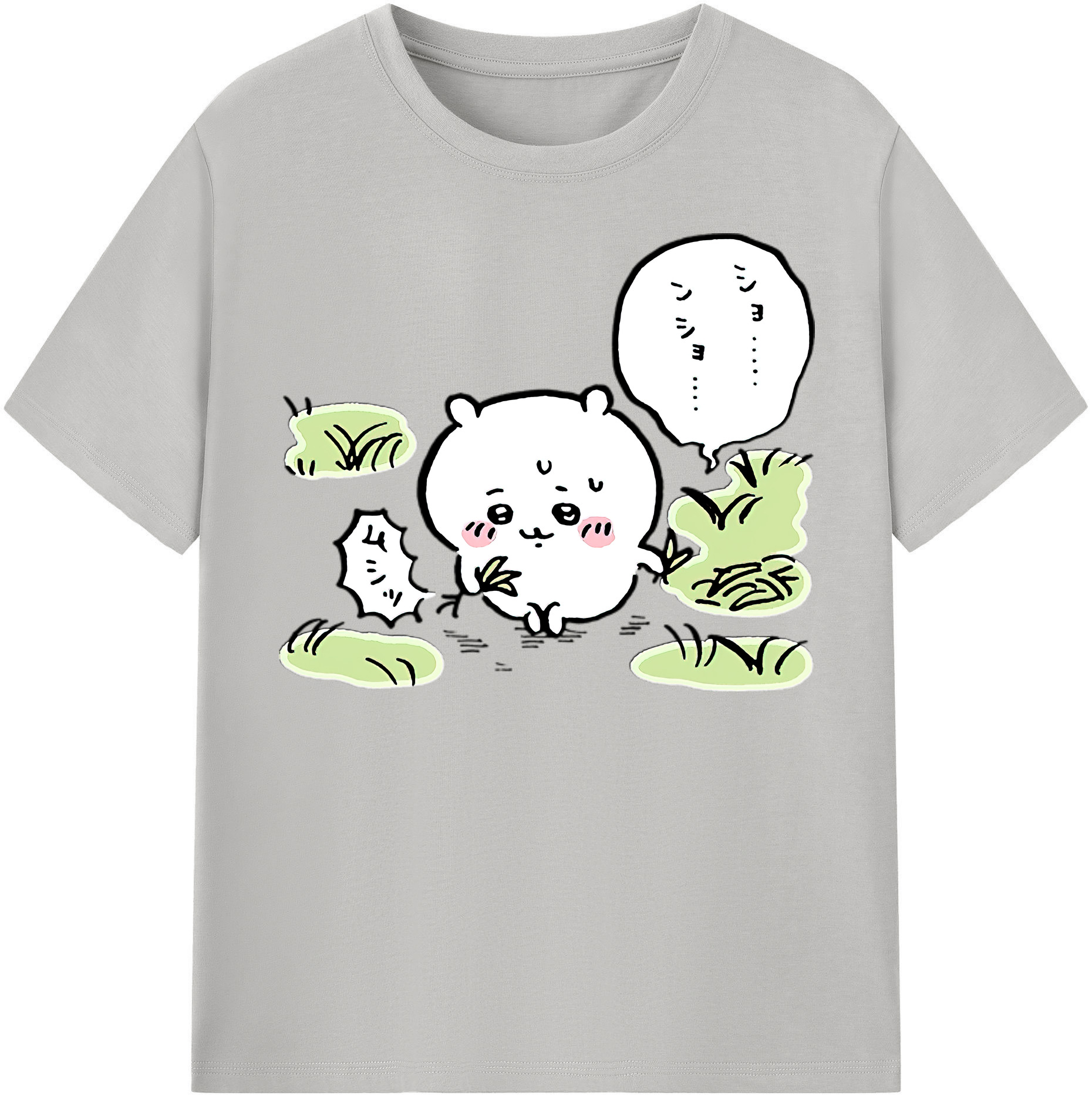 （画像用） ちいかわ ちいかわ Chii-kawa chiikawa レディースカジュアルプリントTシャツ（綿100％）