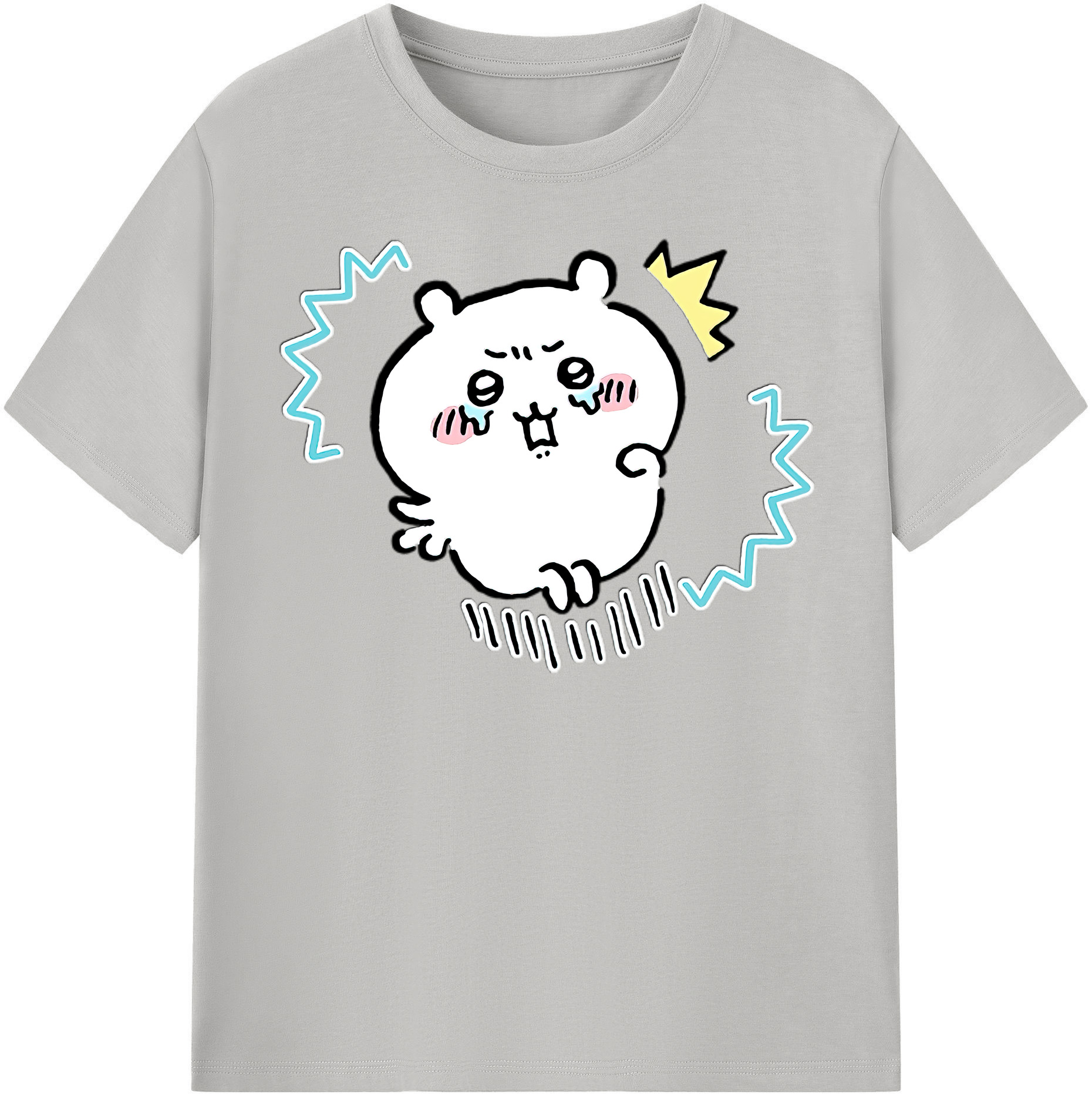 （画像用） ちいかわ ちいかわ Chii-kawa chiikawa レディースカジュアルプリントTシャツ（綿100％）