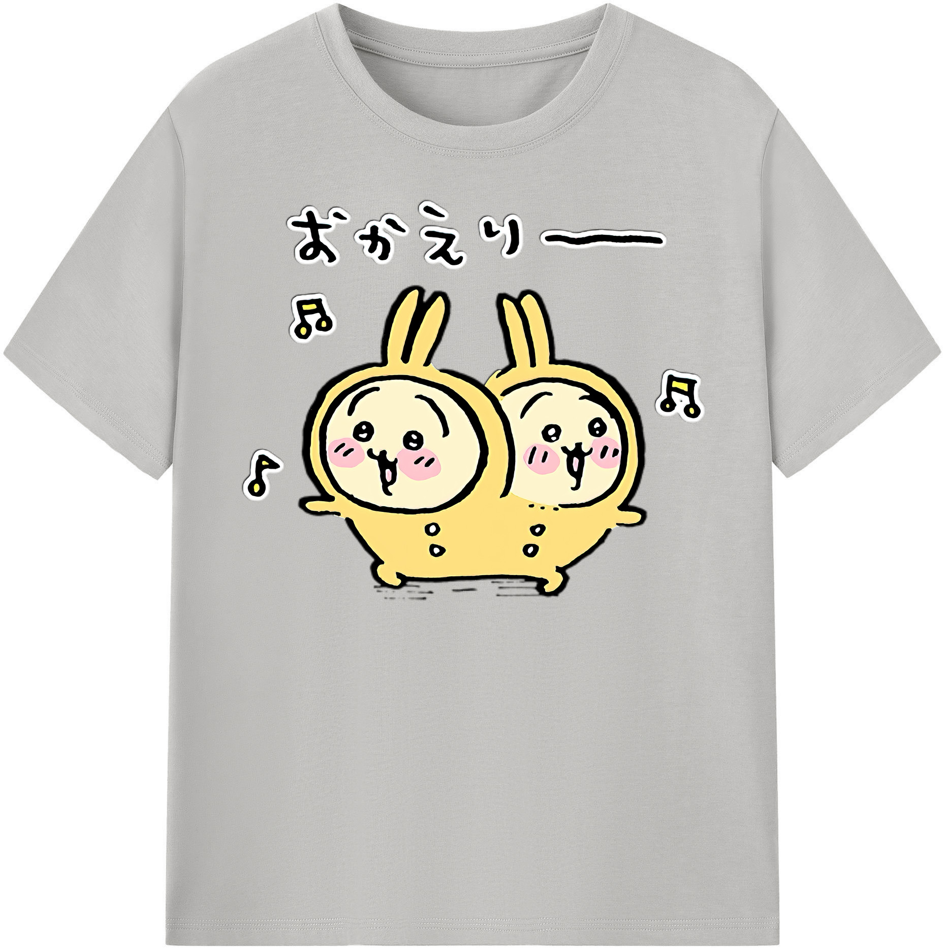 （画像用） ちいかわ うさぎ Chii-kawa usagi レディースカジュアルプリントTシャツ（綿100％）