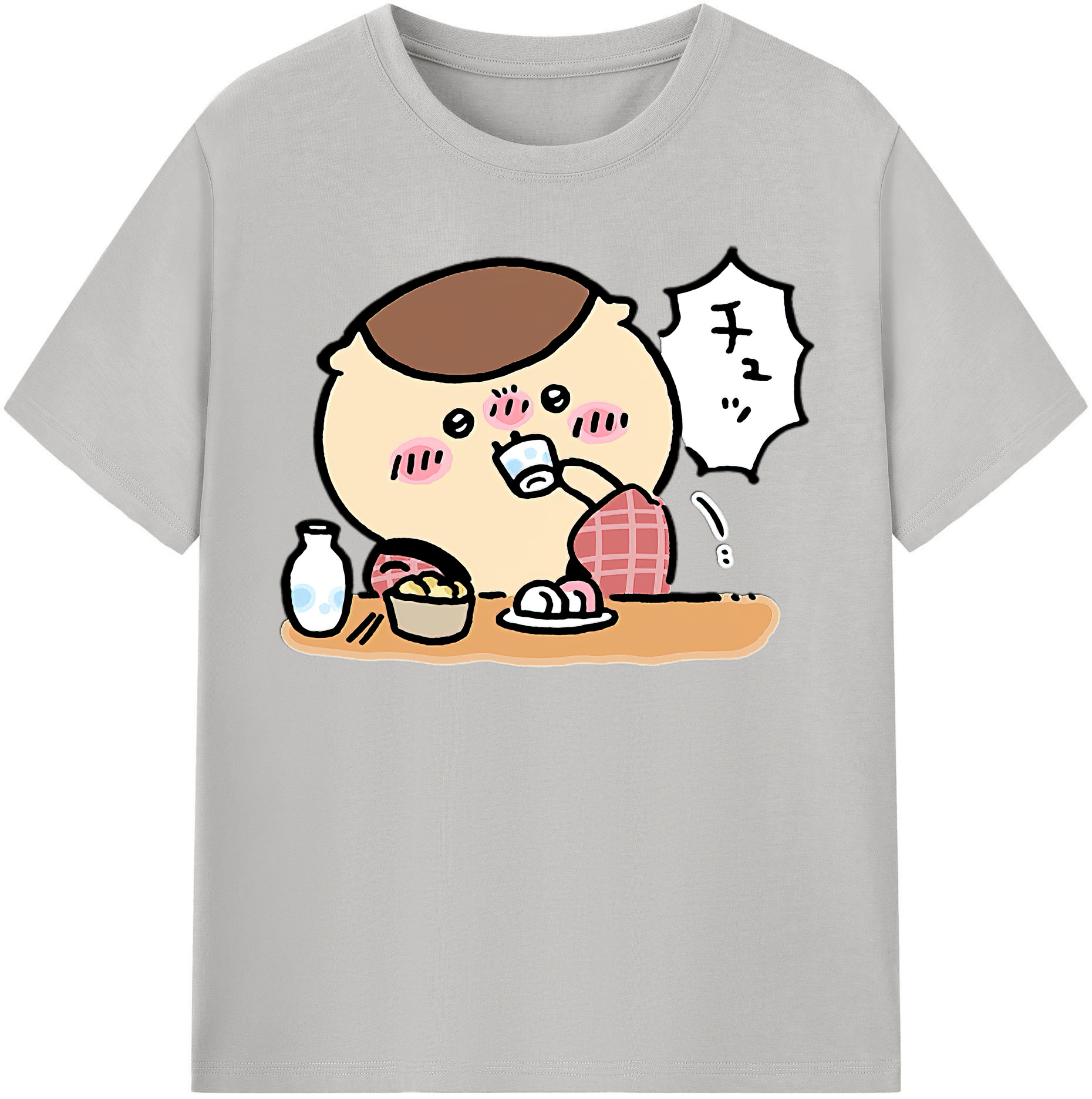 （画像用） ちいかわ くりまんじゅう Chii-kawa kuri manjū レディースカジュアルプリントTシャツ（綿100％）