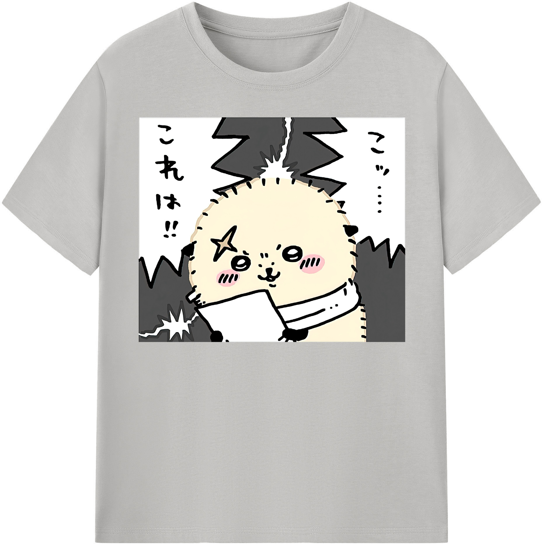 （画像用） ちいかわ ラッコ Chii-kawa Sea otter レディースカジュアルプリントTシャツ（綿100％）