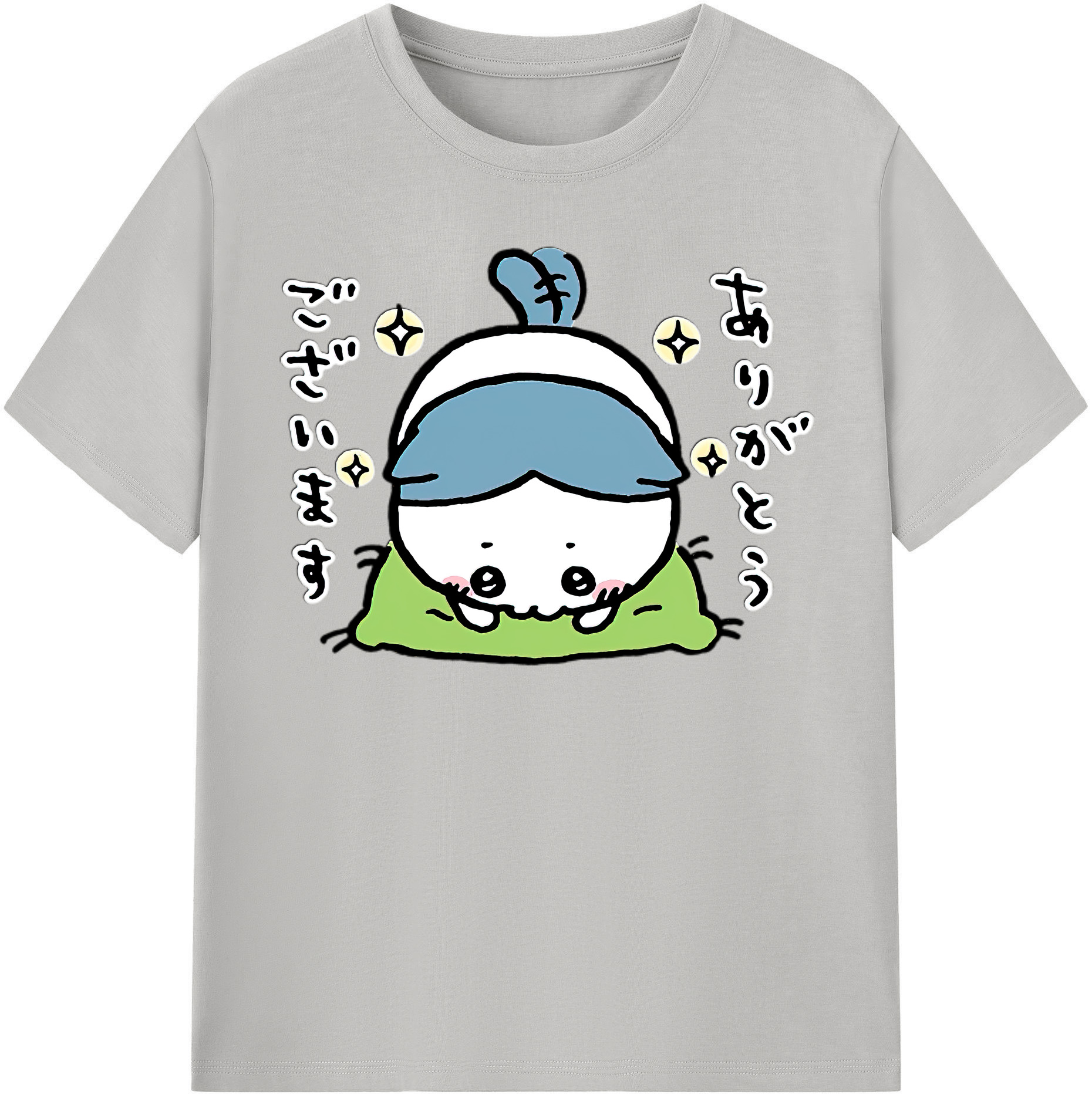 （画像用） ちいかわ ハチワレ Chii-kawa hachiware レディースカジュアルプリントTシャツ（綿100％）