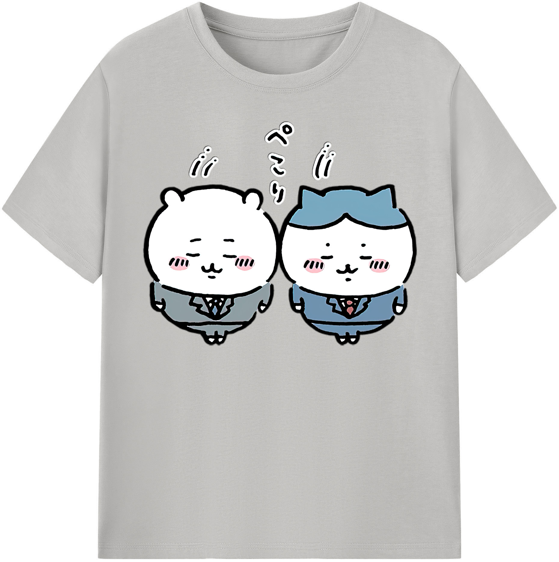 （画像用） ちいかわ ハチワレ Chii-kawa hachiware レディースカジュアルプリントTシャツ（綿100％）