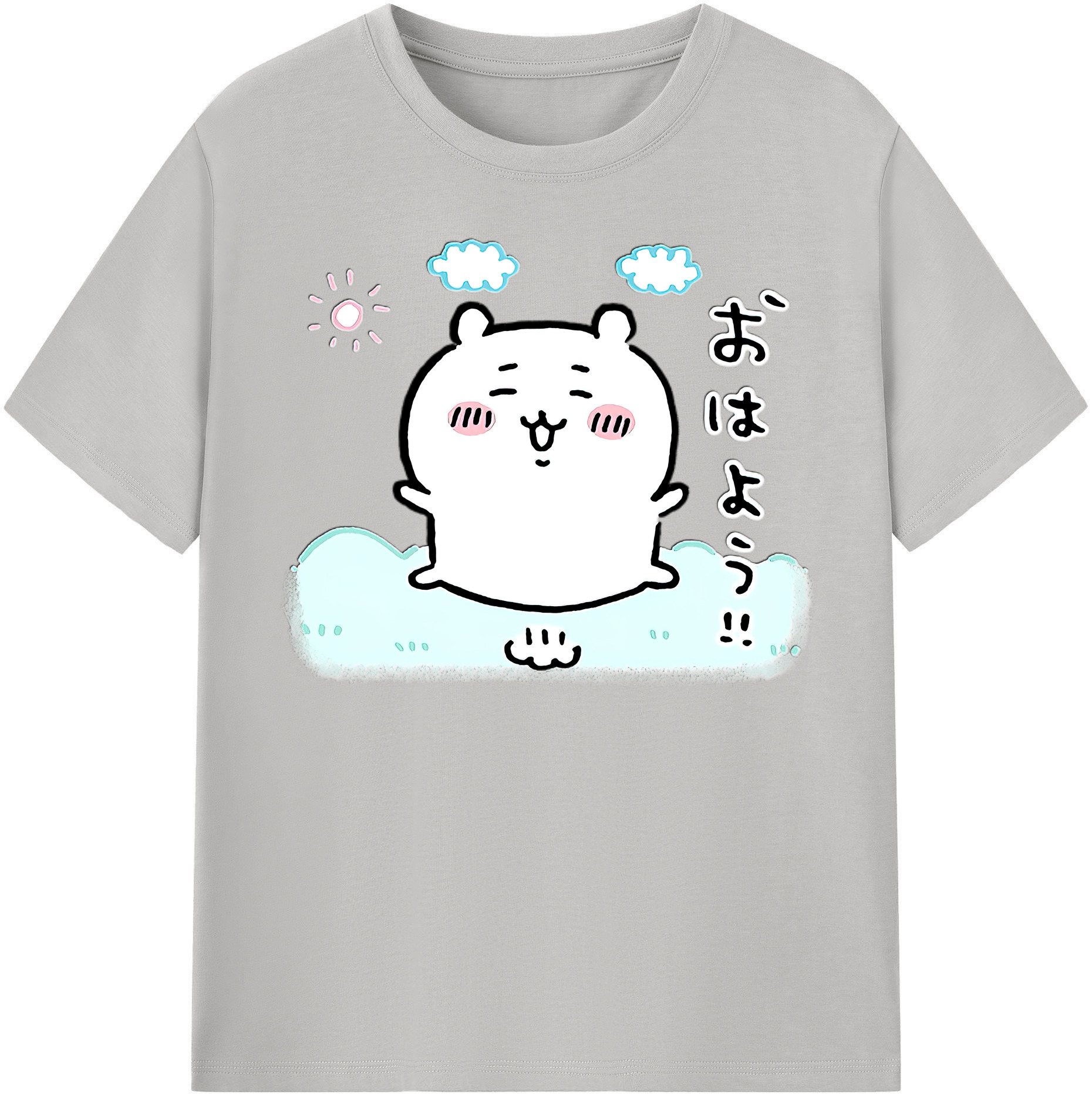 （画像用） ちいかわ ちいかわ Chii-kawa chiikawa レディースカジュアルプリントTシャツ（綿100％）