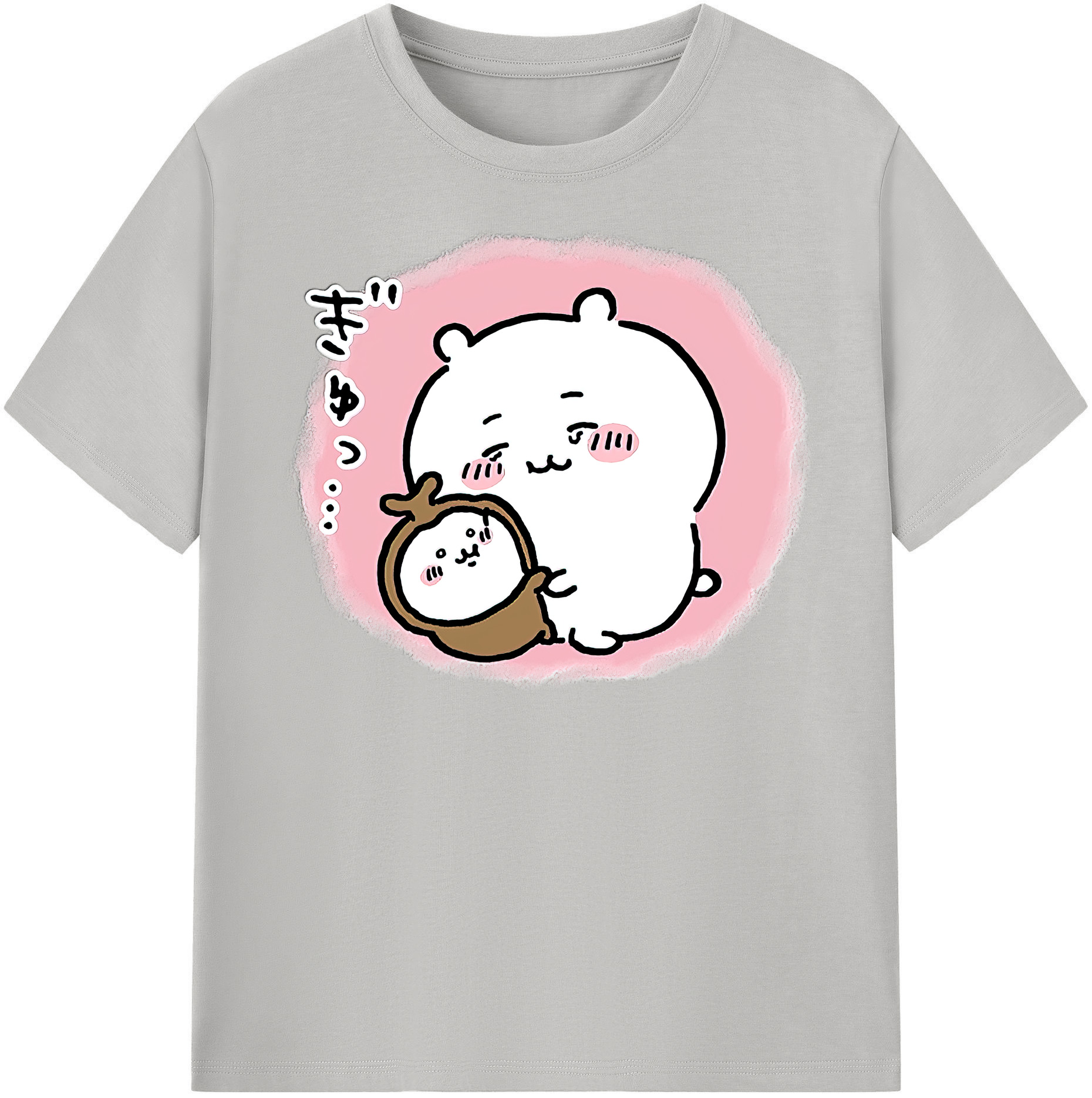 （画像用） ちいかわ ちいかわ Chii-kawa chiikawa レディースカジュアルプリントTシャツ（綿100％）
