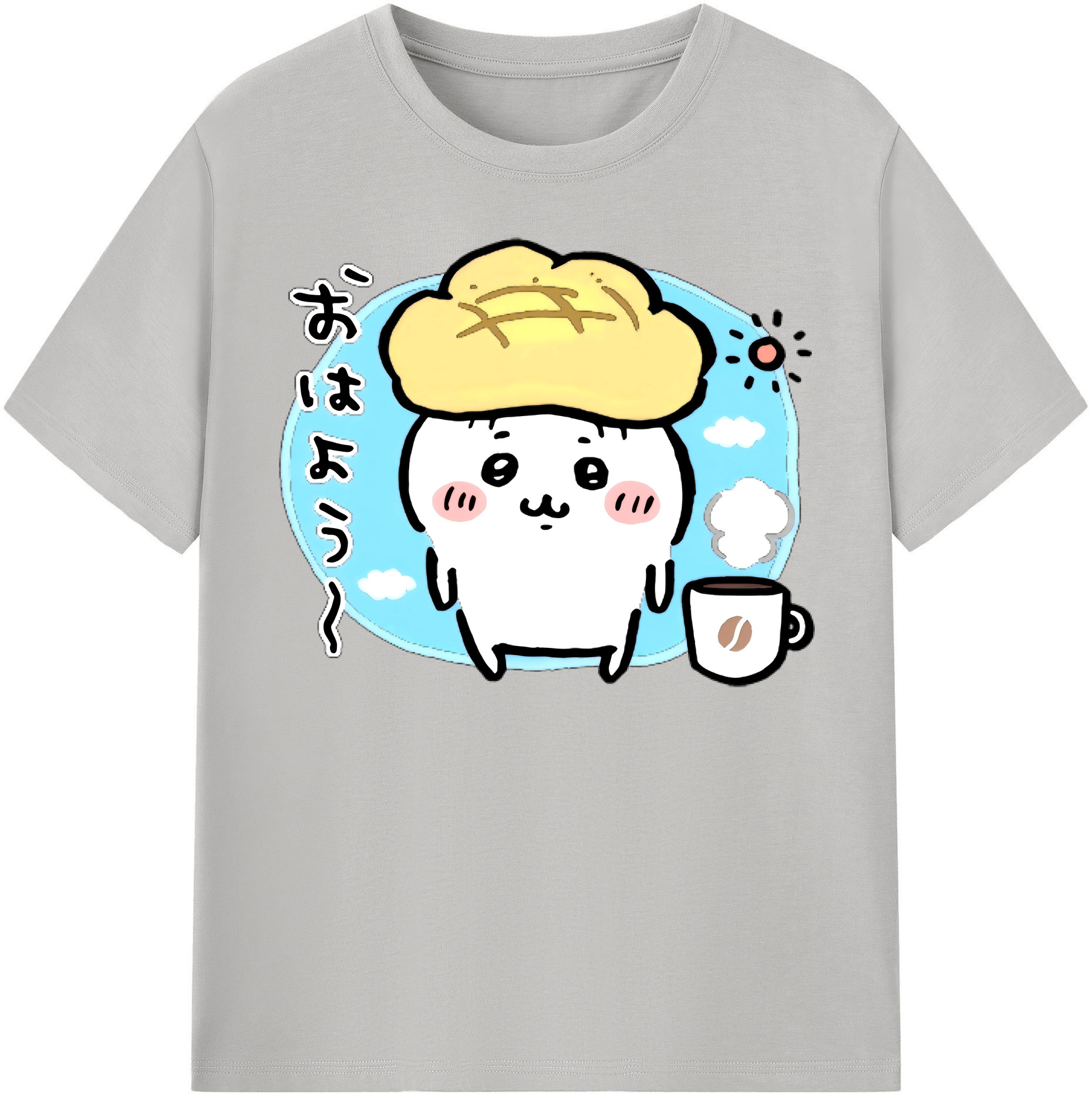 （画像用） ちいかわ ちいかわ Chii-kawa chiikawa レディースカジュアルプリントTシャツ（綿100％）