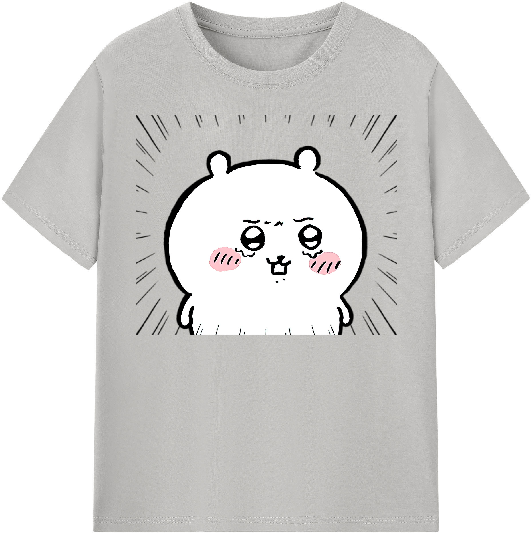 （画像用） ちいかわ ちいかわ Chii-kawa chiikawa レディースカジュアルプリントTシャツ（綿100％）