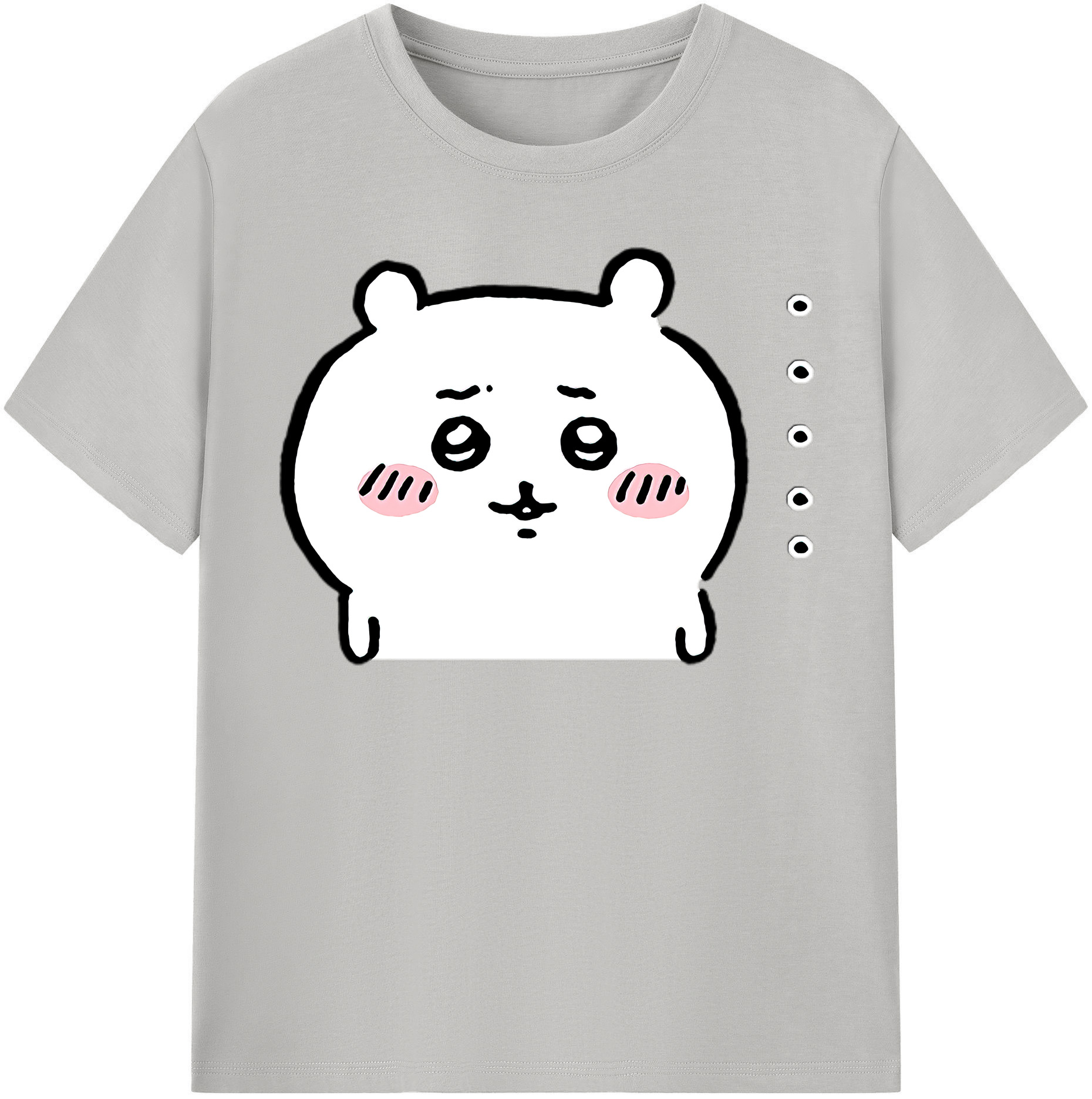 （画像用） ちいかわ ちいかわ Chii-kawa chiikawa レディースカジュアルプリントTシャツ（綿100％）