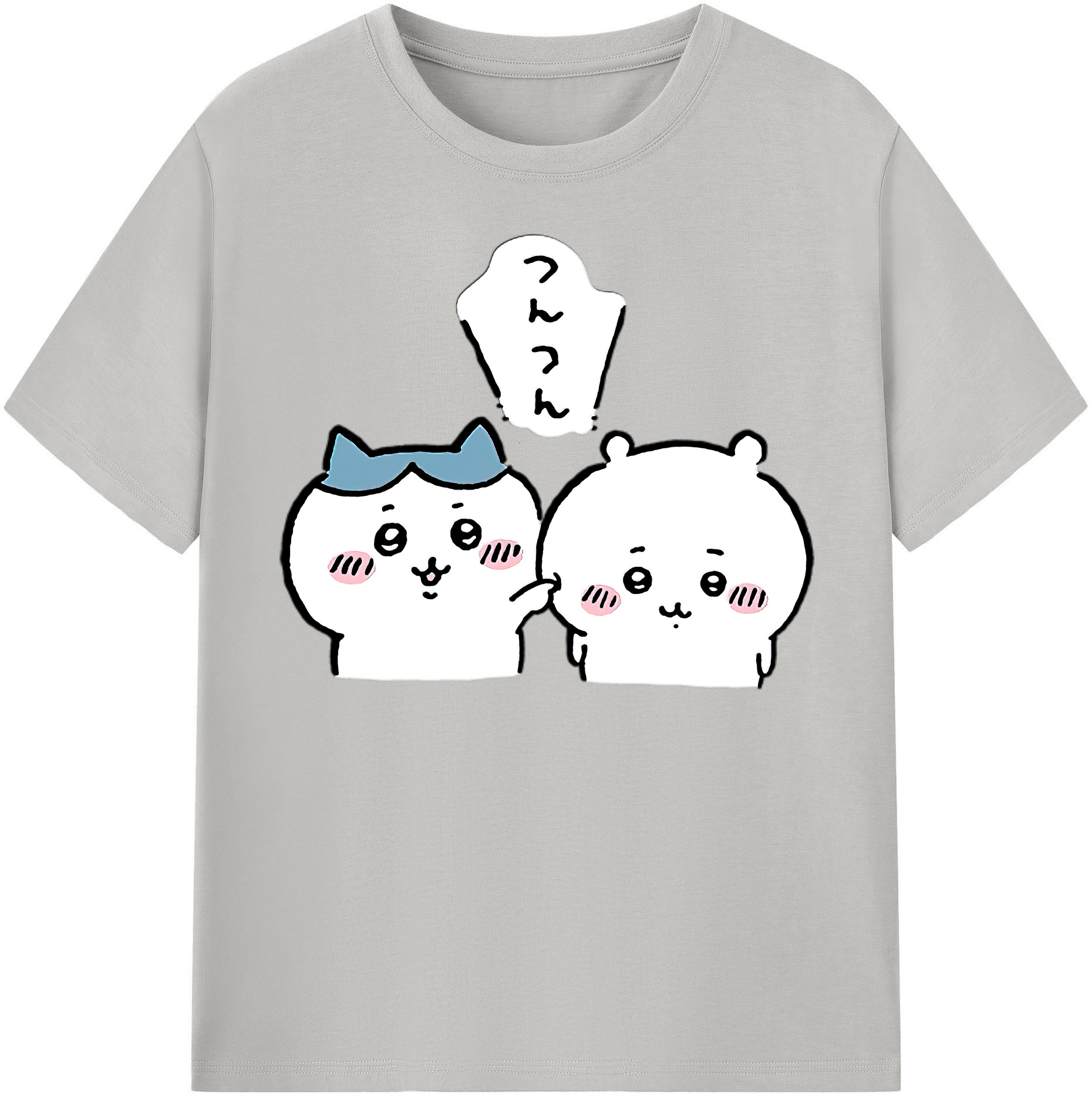 （画像用） ちいかわ ちいかわ Chii-kawa chiikawa レディースカジュアルプリントTシャツ（綿100％）